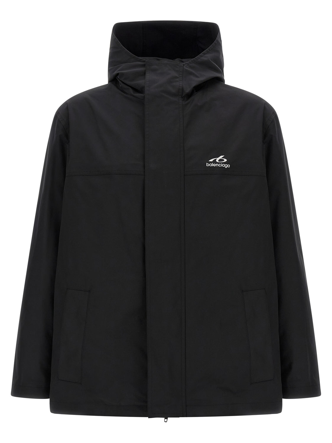 Black Polyester Parka