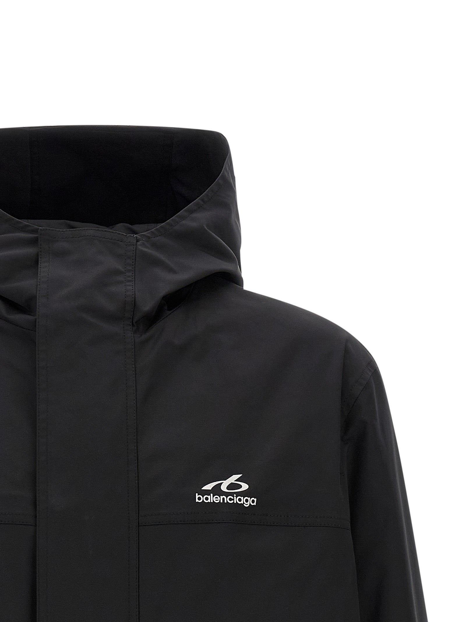 Black Polyester Parka
