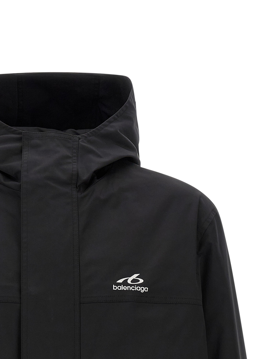 Black Polyester Parka