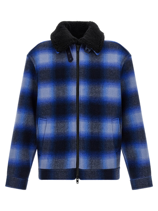 Blue Virgin Wool Bomber