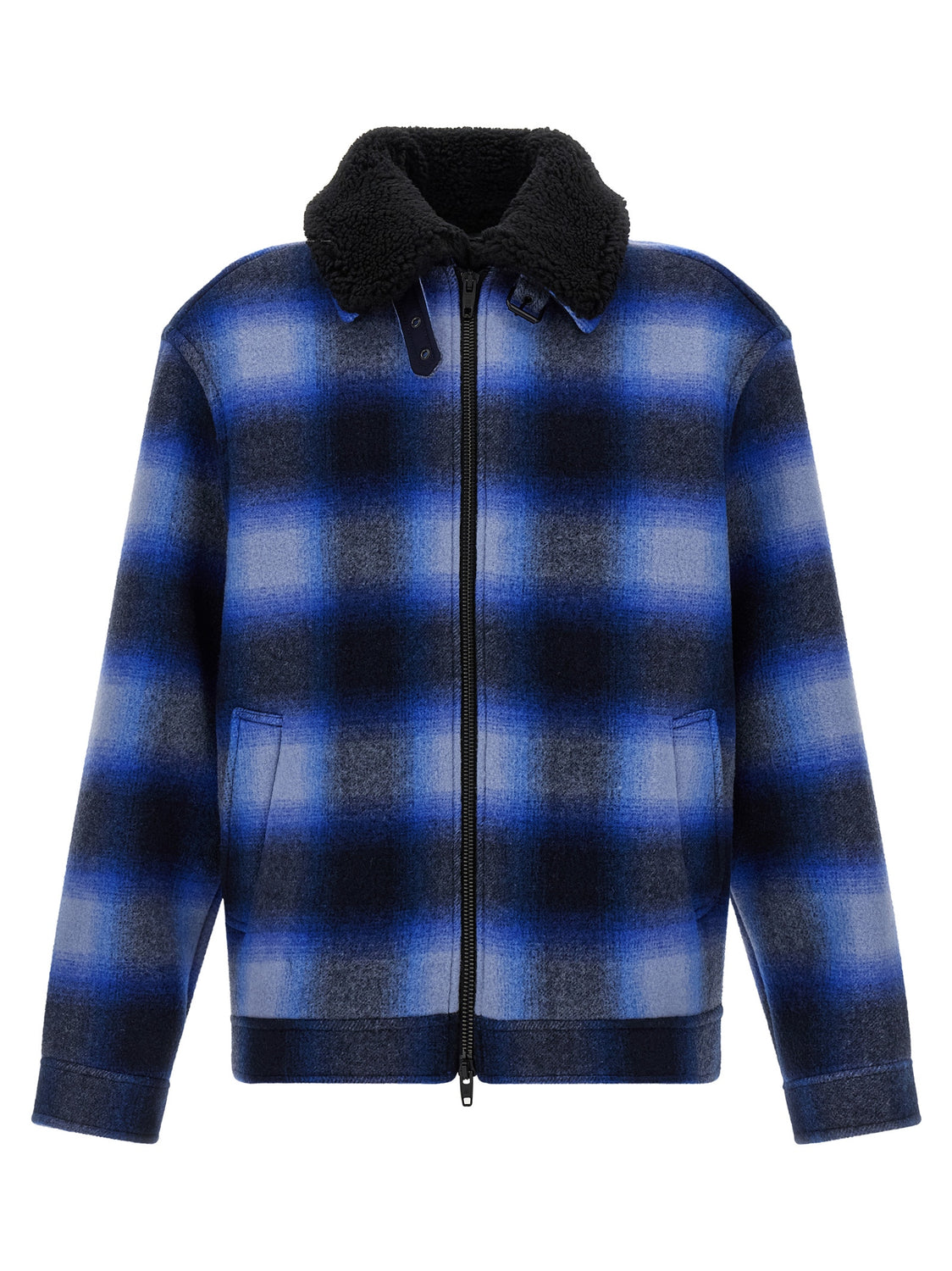Blue Virgin Wool Bomber