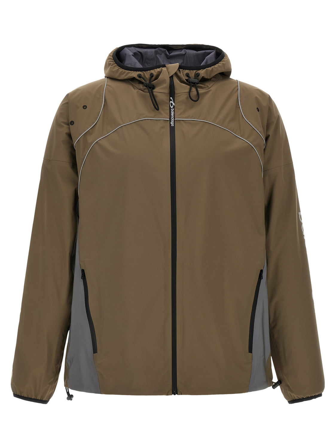Gray Polyester Parka
