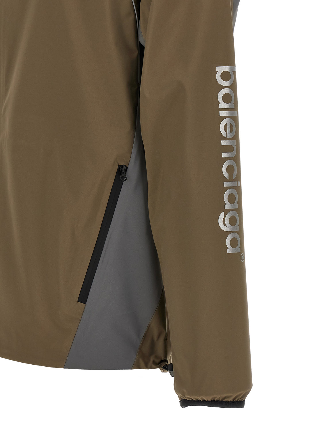Gray Polyester Parka