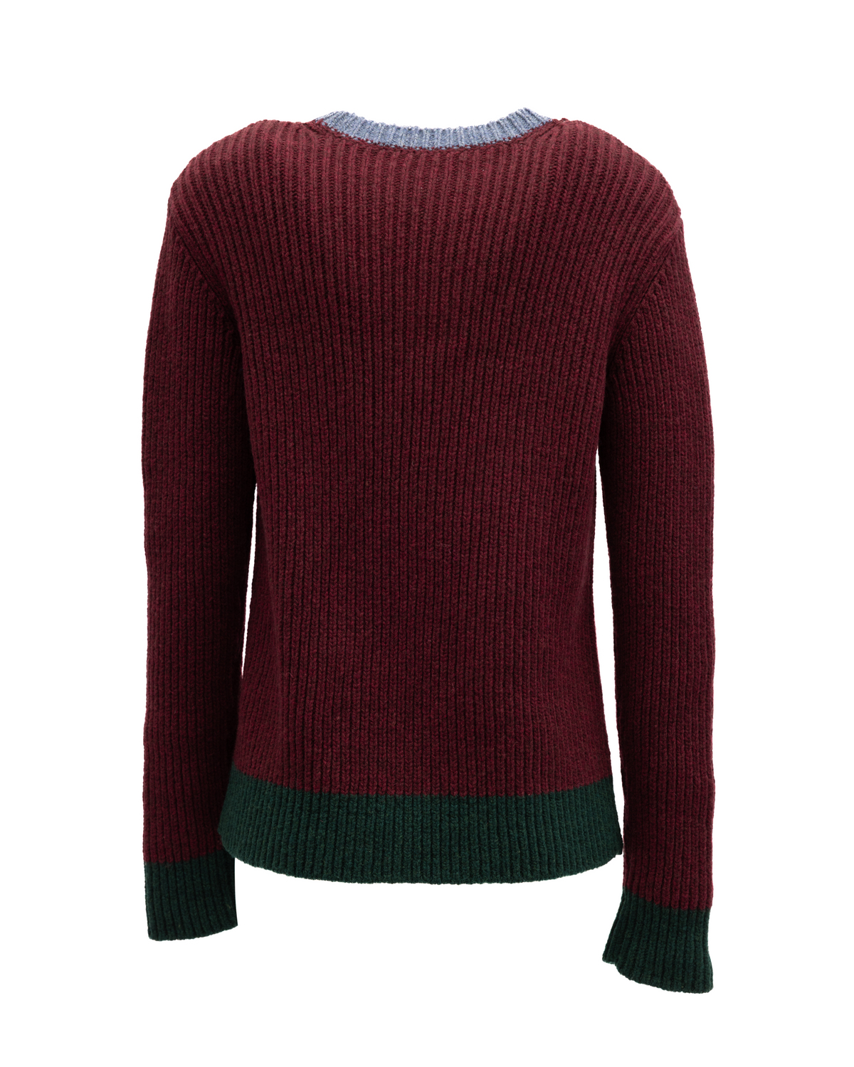 Burgundy Ribbed Knit Sweater