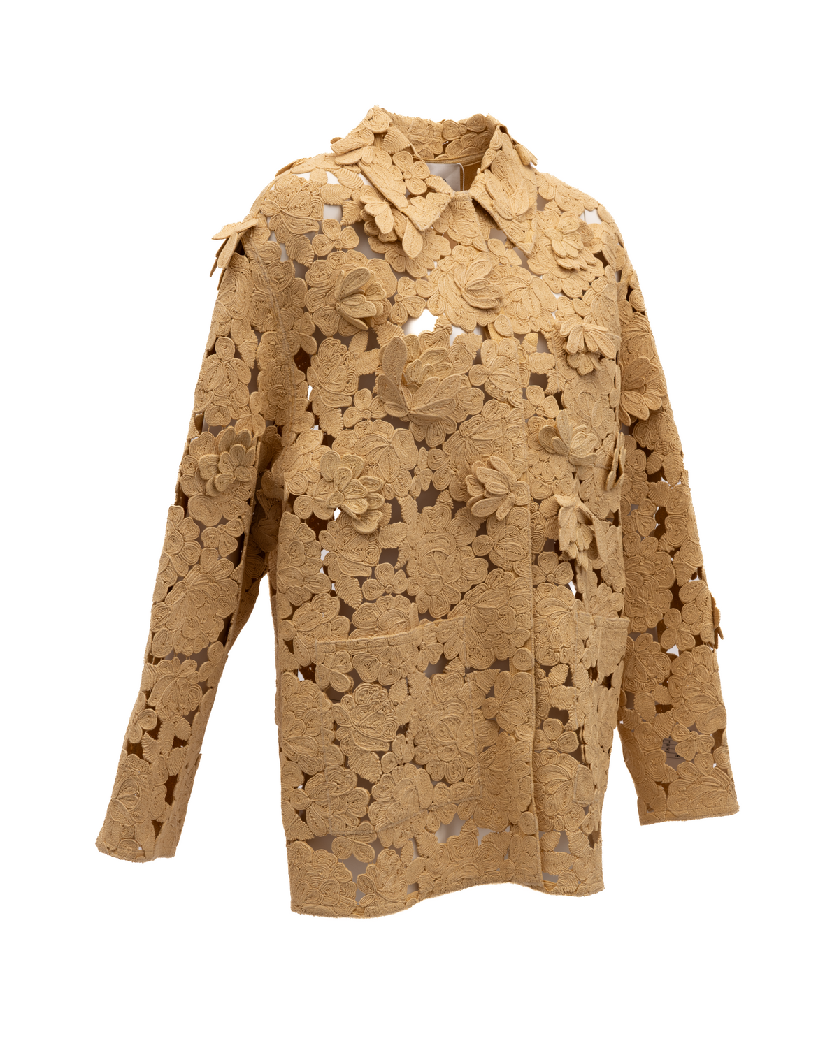 Beige Floral Lace Jacket