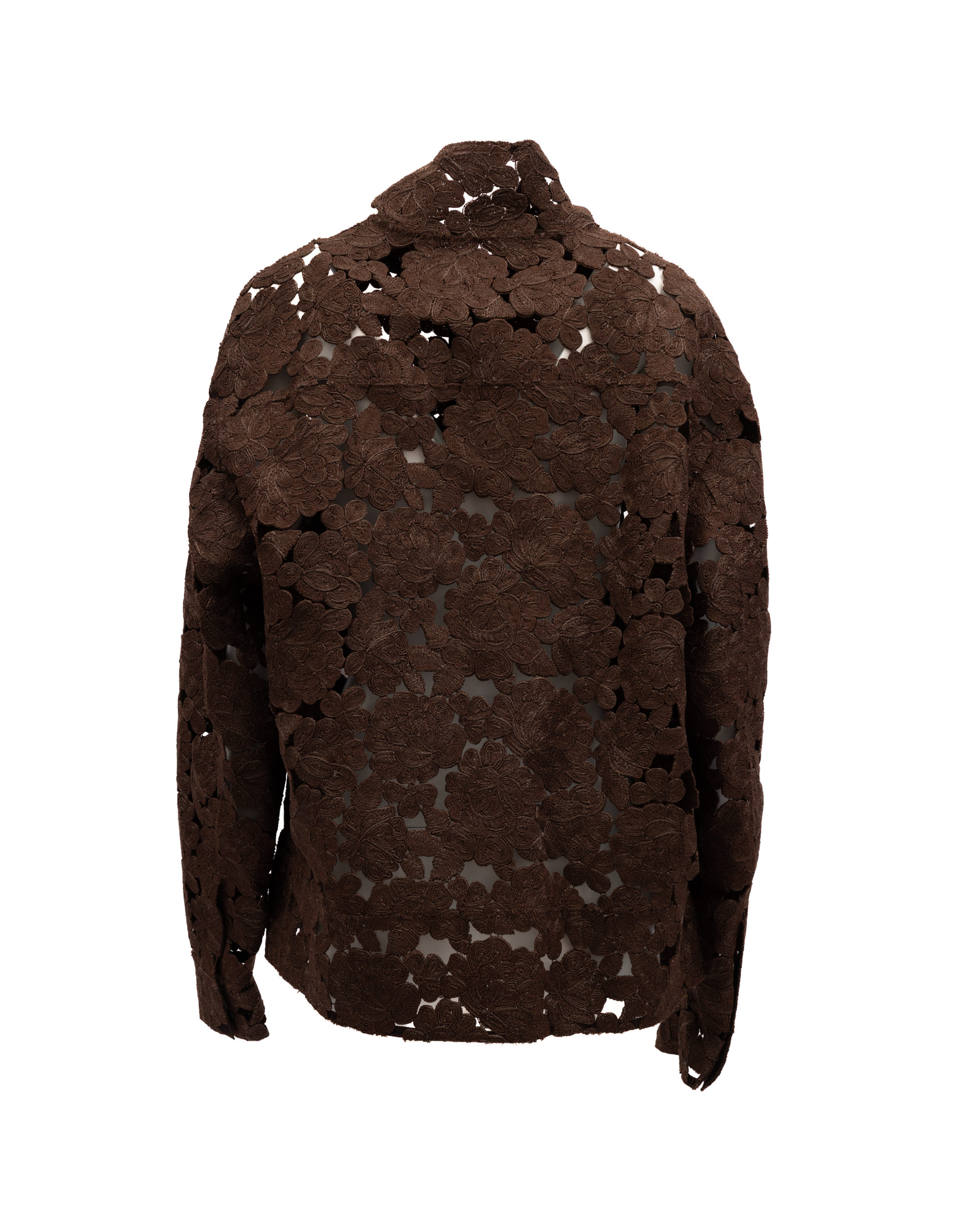 Brown Floral Lace Jacket