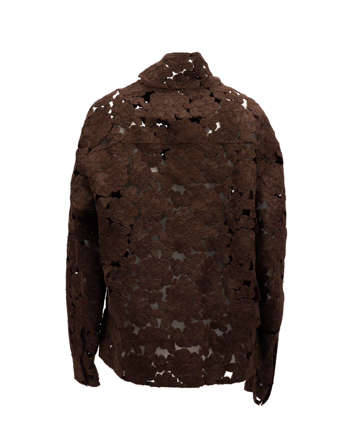 Brown Floral Lace Jacket