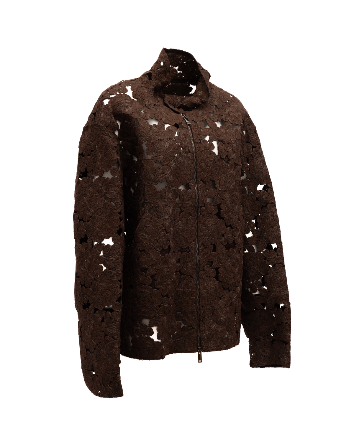 Brown Floral Lace Jacket