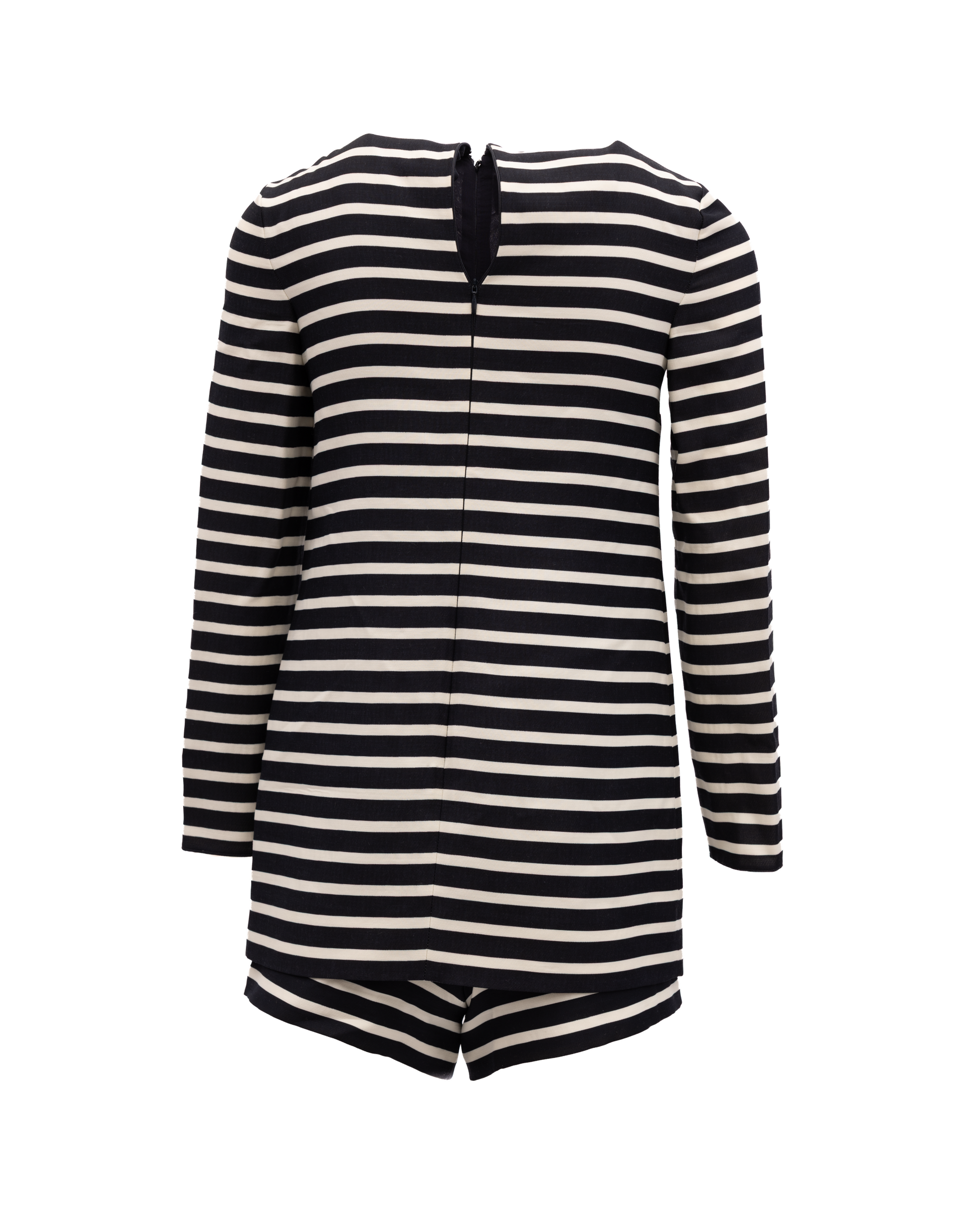 Black and White Striped Romper