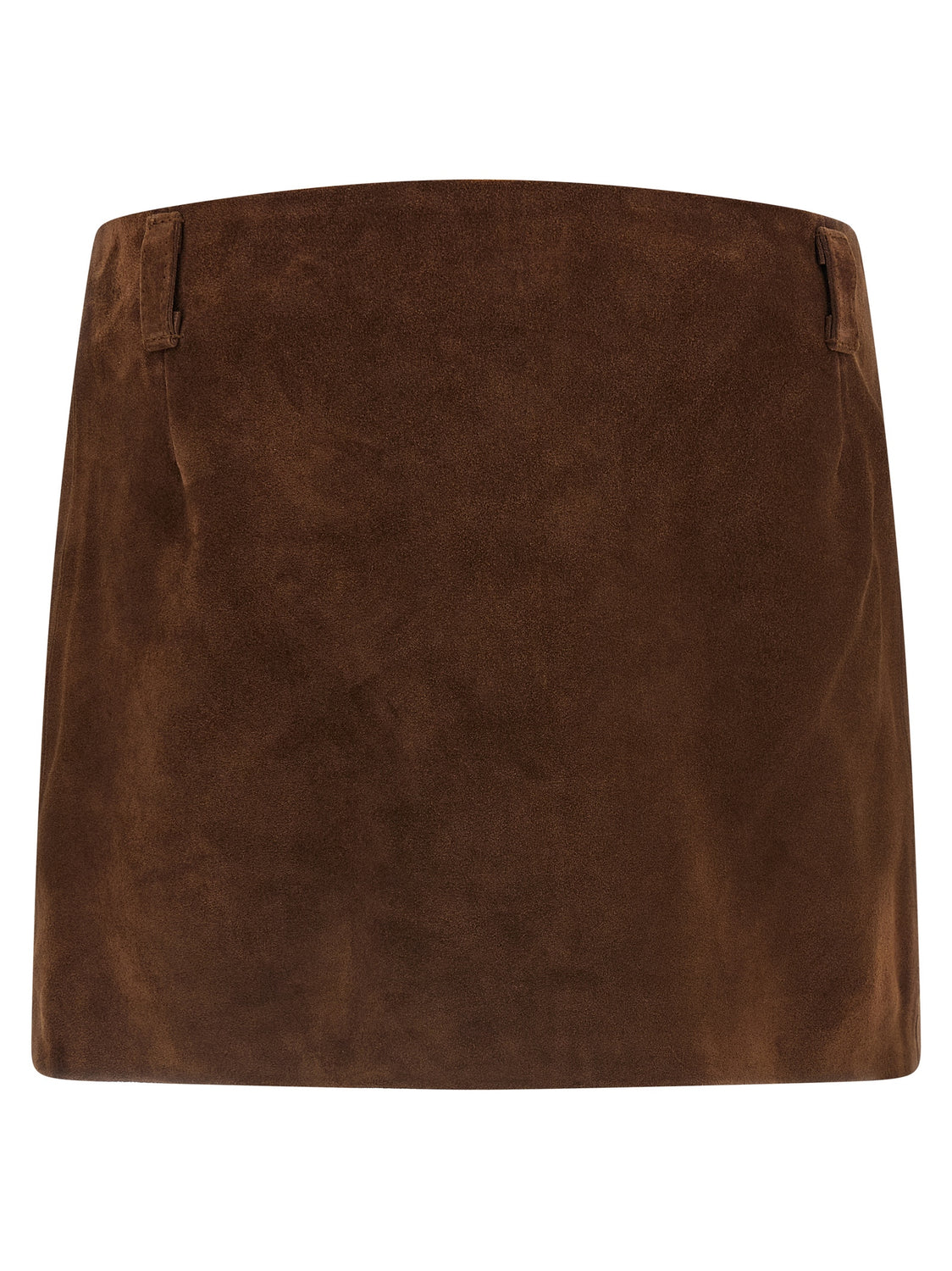 Brown Calfskin Long Skirt