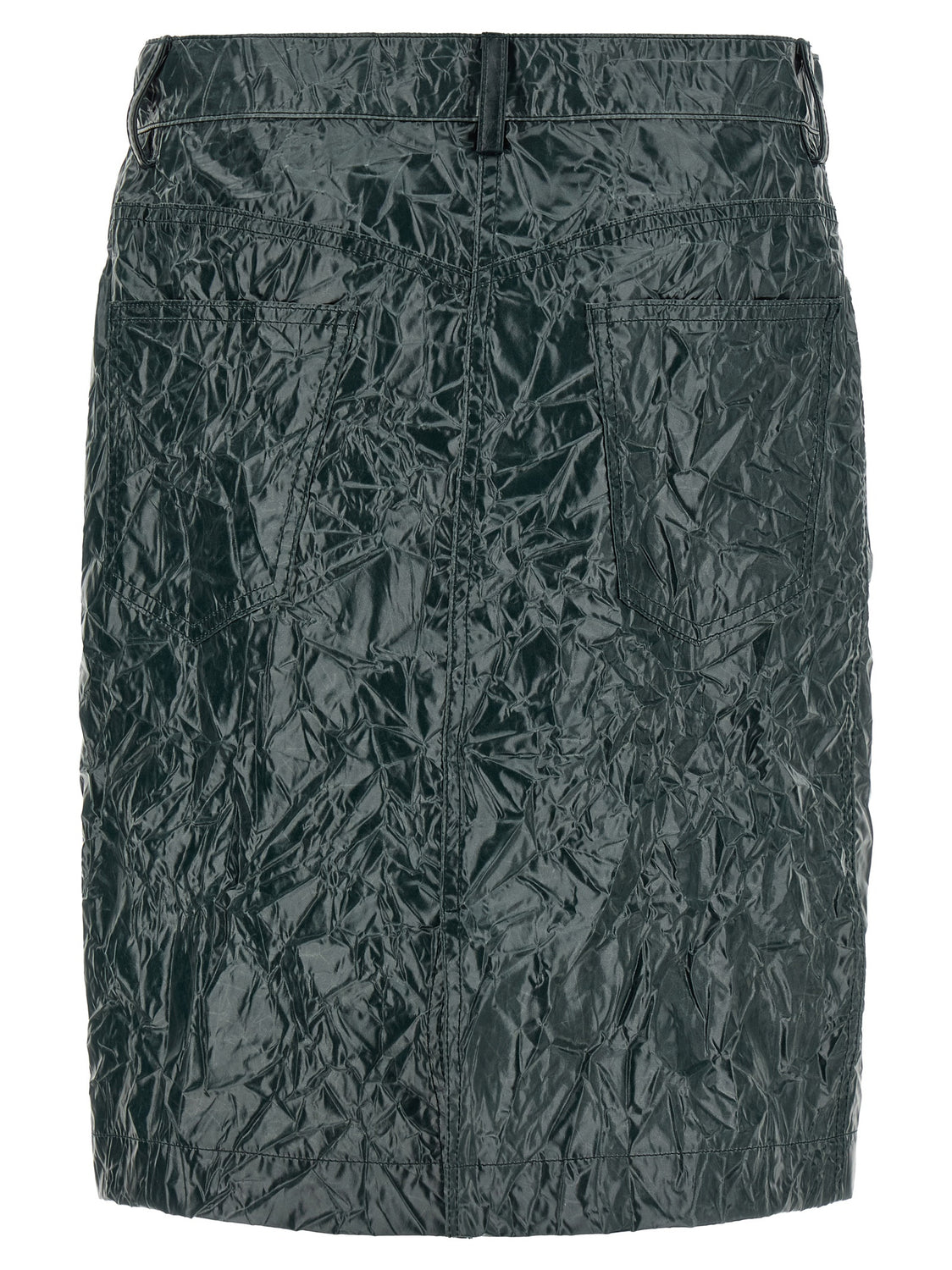 Bicolor Polyester Midi Skirt