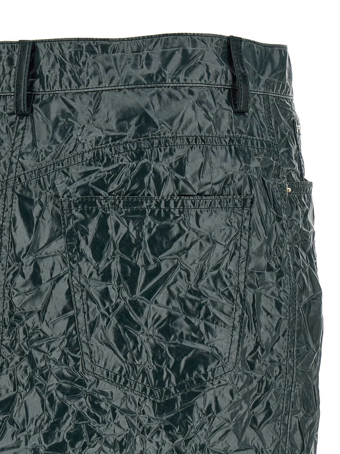 Bicolor Polyester Midi Skirt