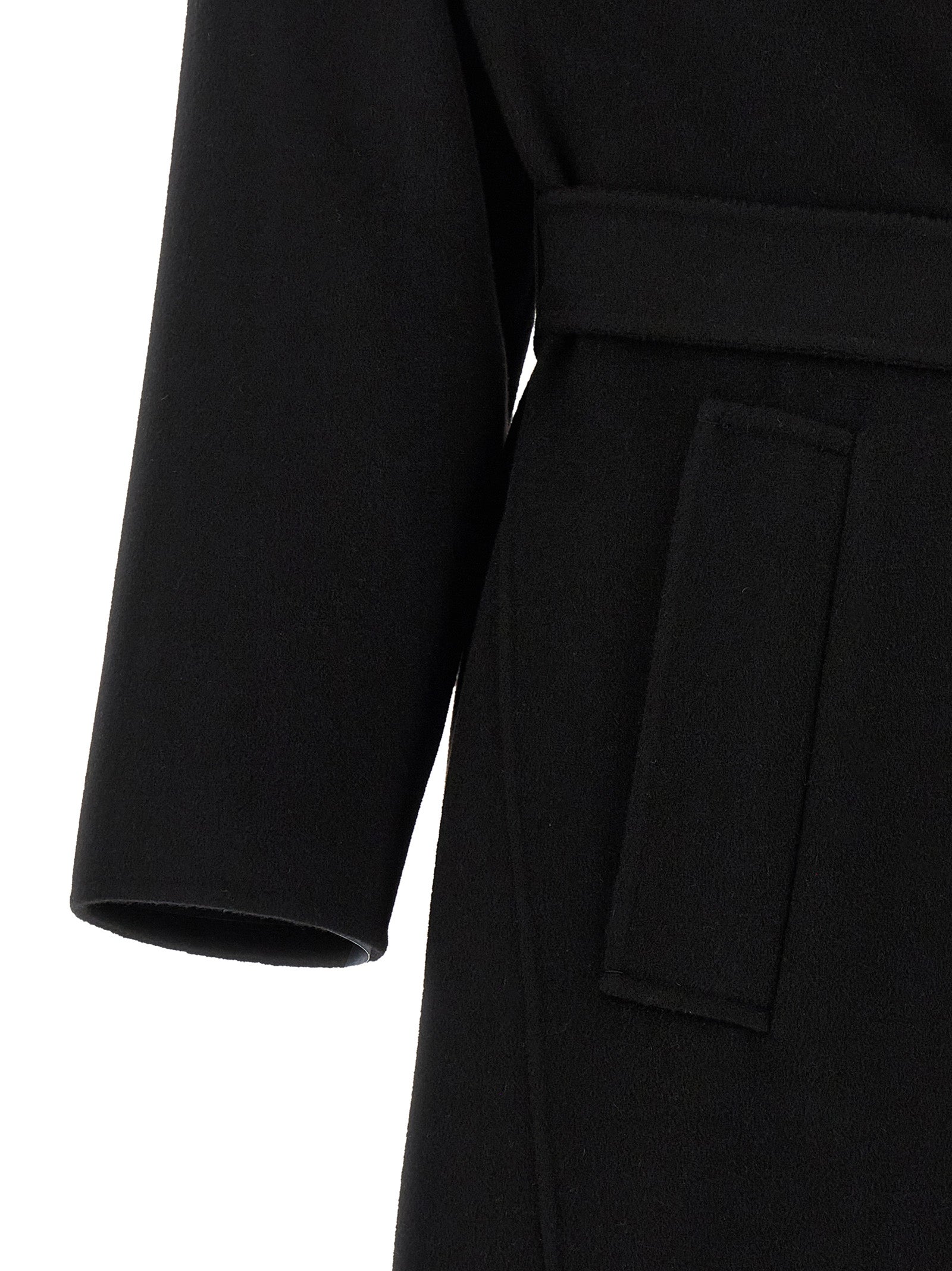 Black Virgin Wool Coat
