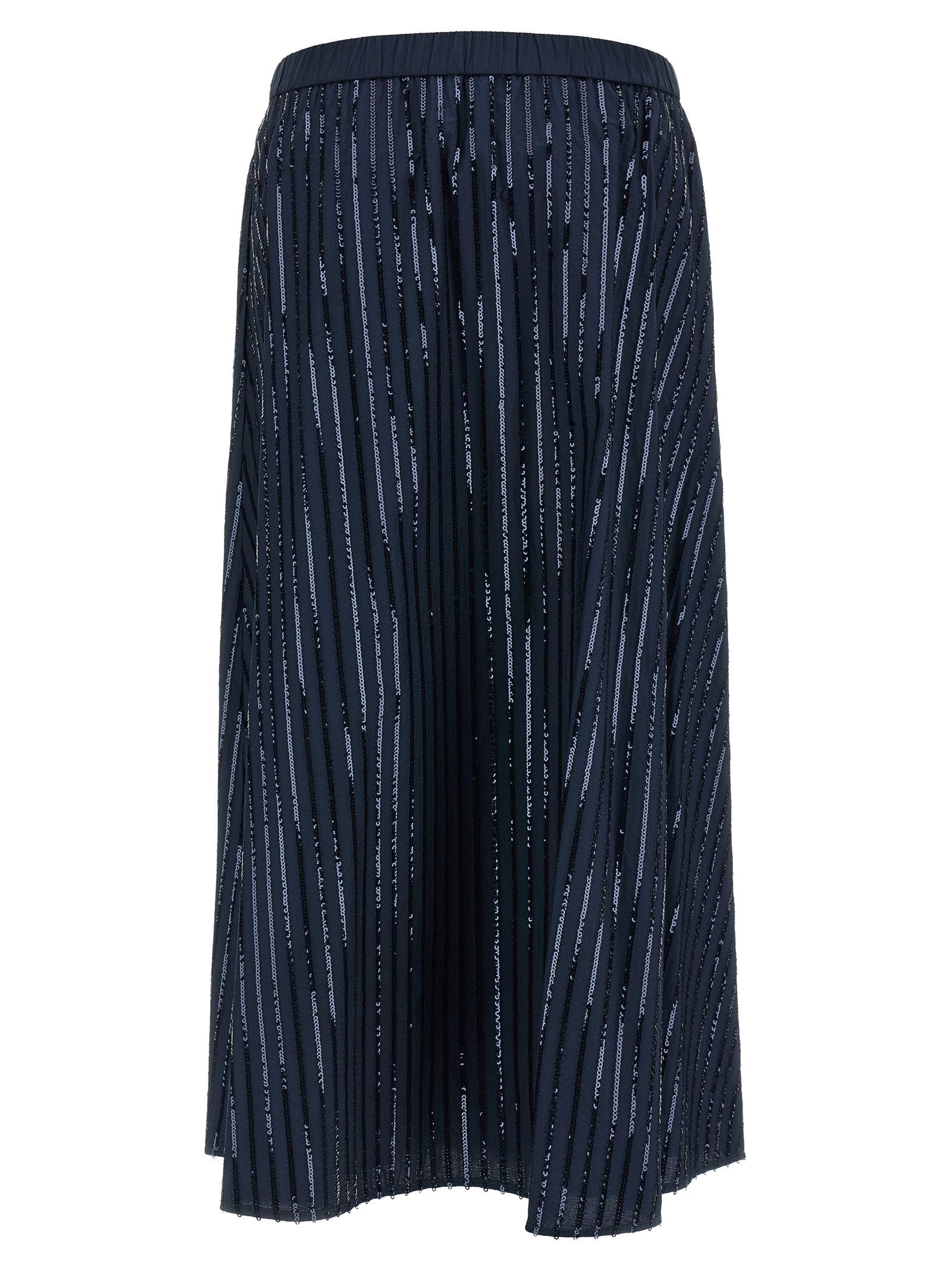 Blue Cotton Mini Skirt