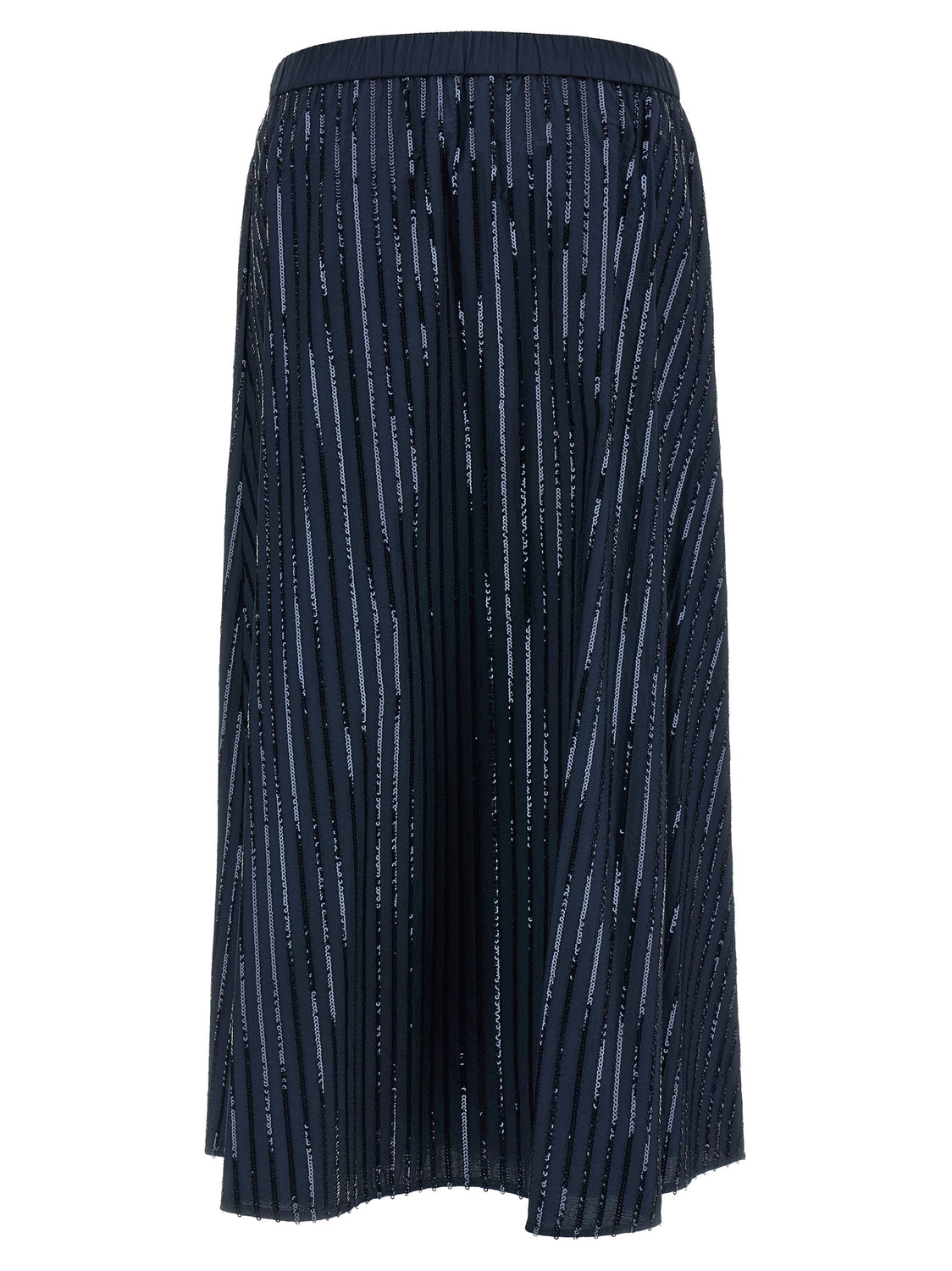 Blue Cotton Mini Skirt