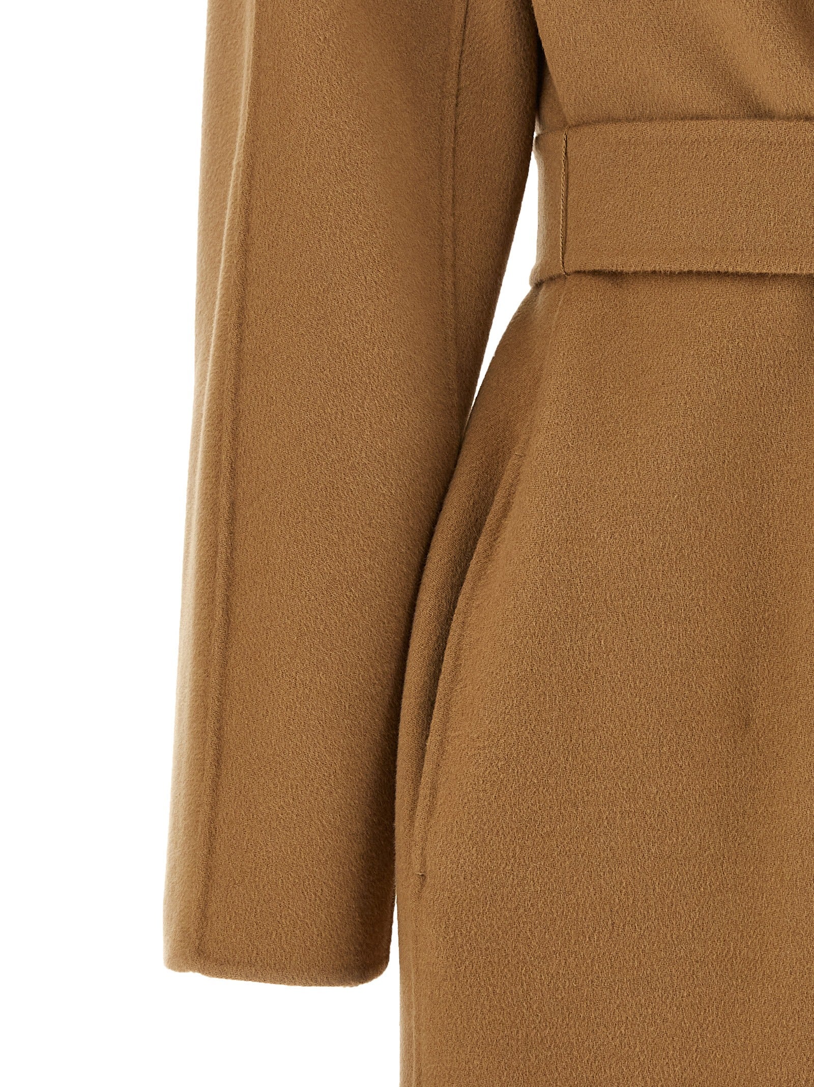 Beige Virgin Wool Coat