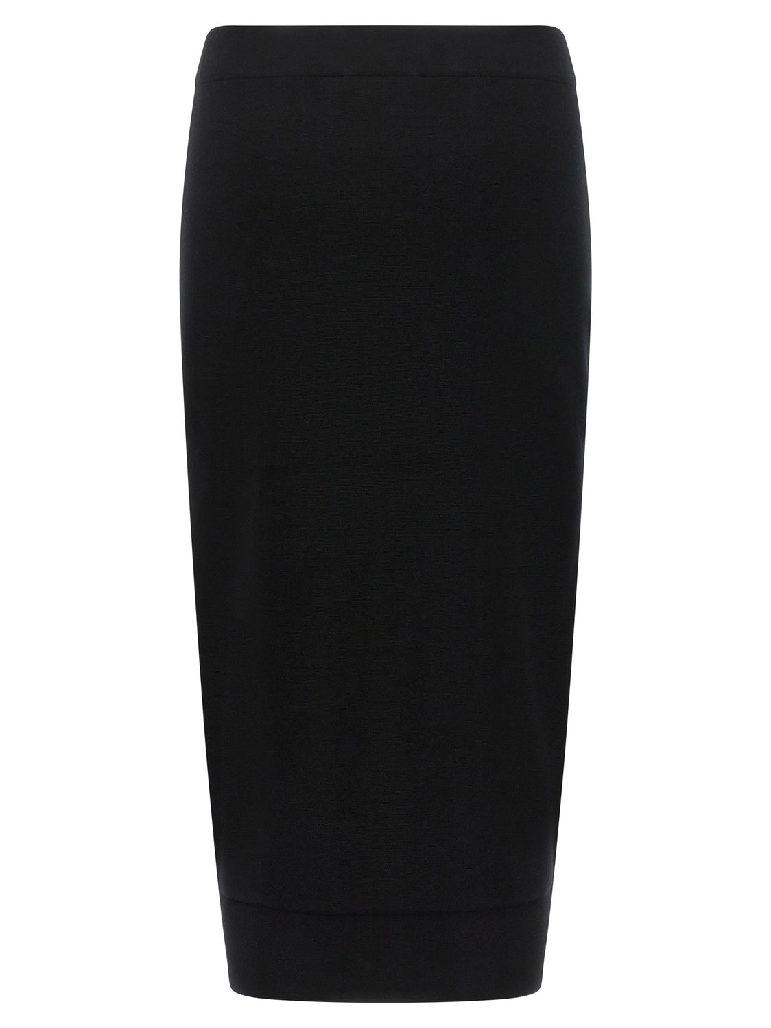Black Viscose Midi Skirt