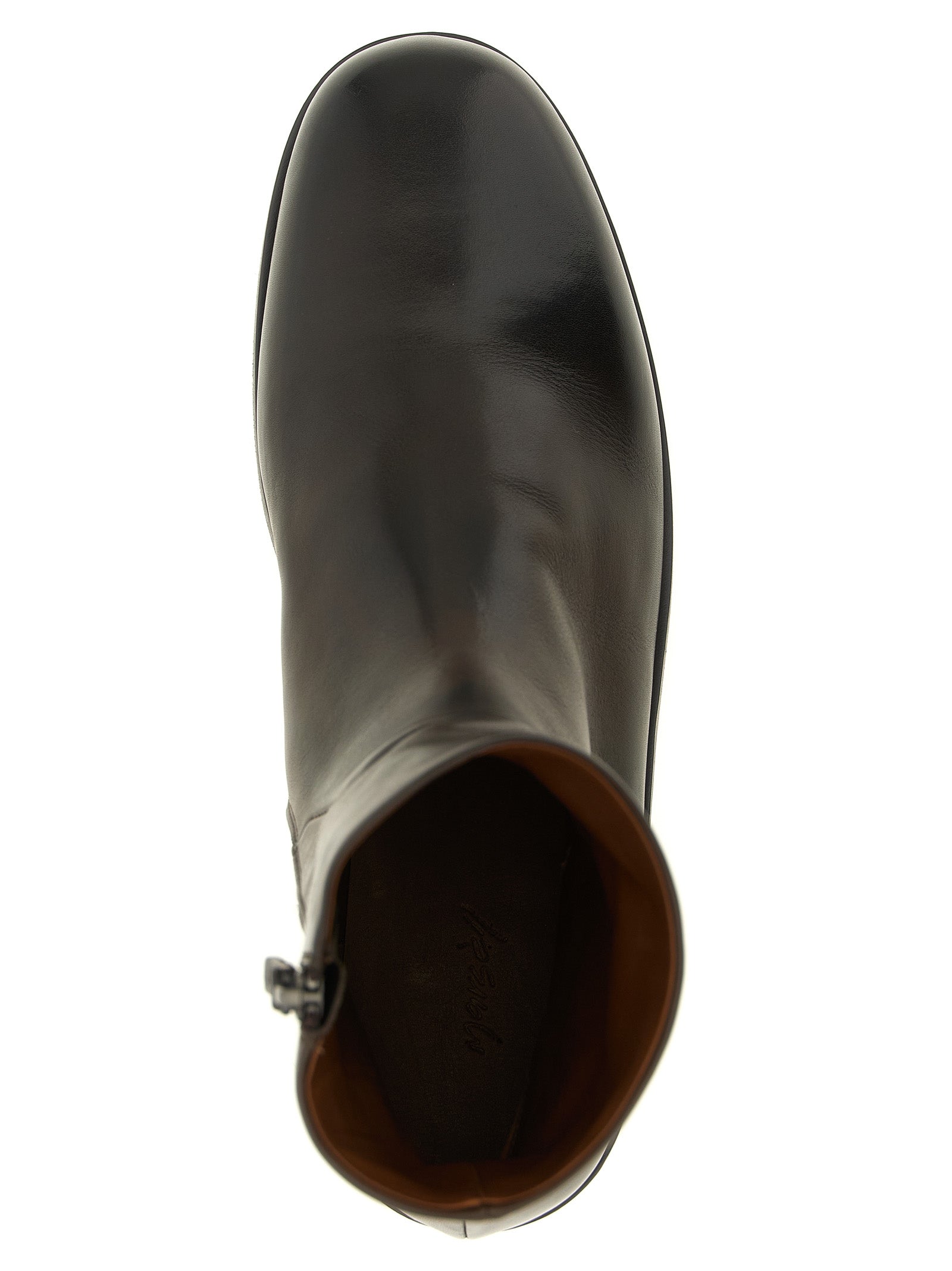 Brown Calfskin Ankle Boots
