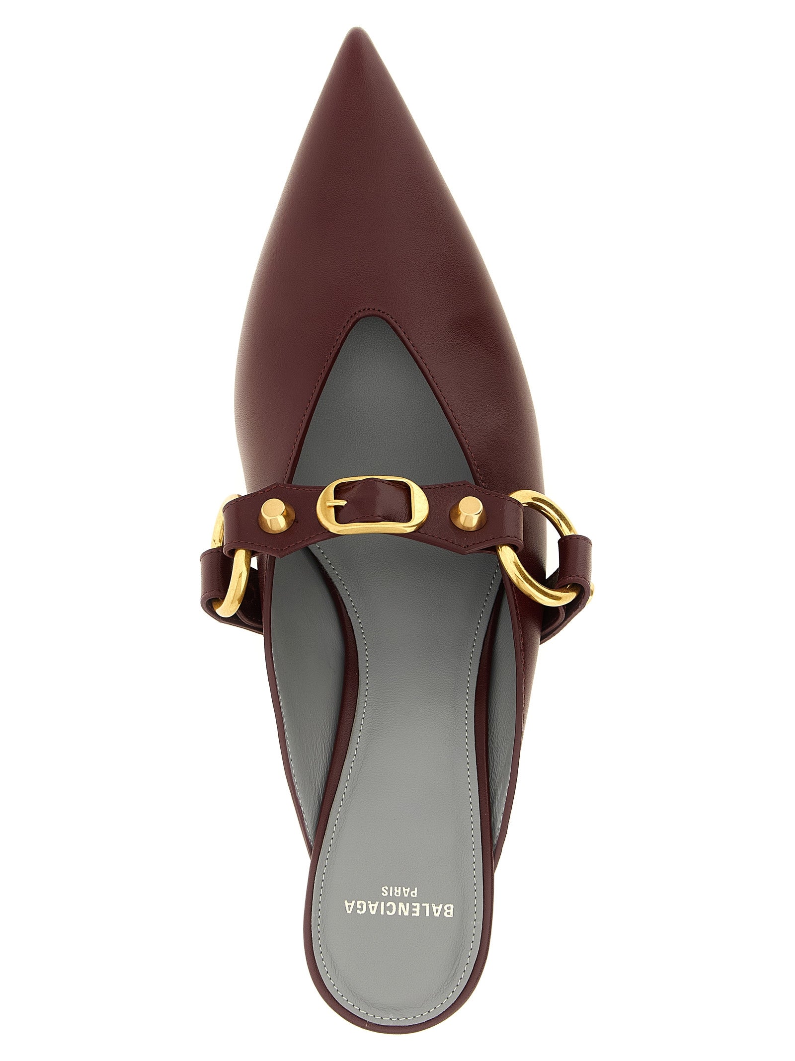 Bordeaux Calfskin Mid Heel Pumps