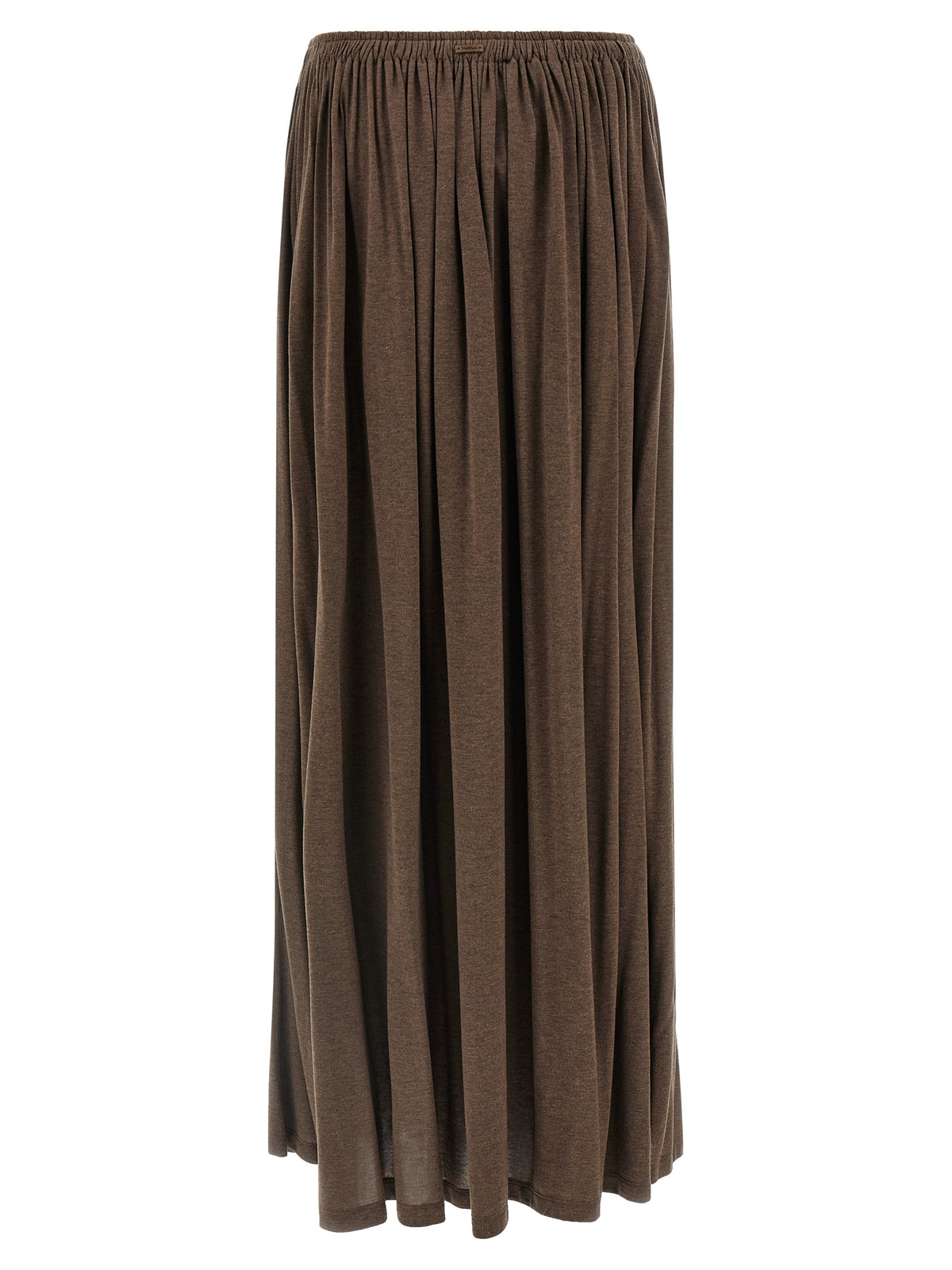 Brown Lyocell Mini Skirt
