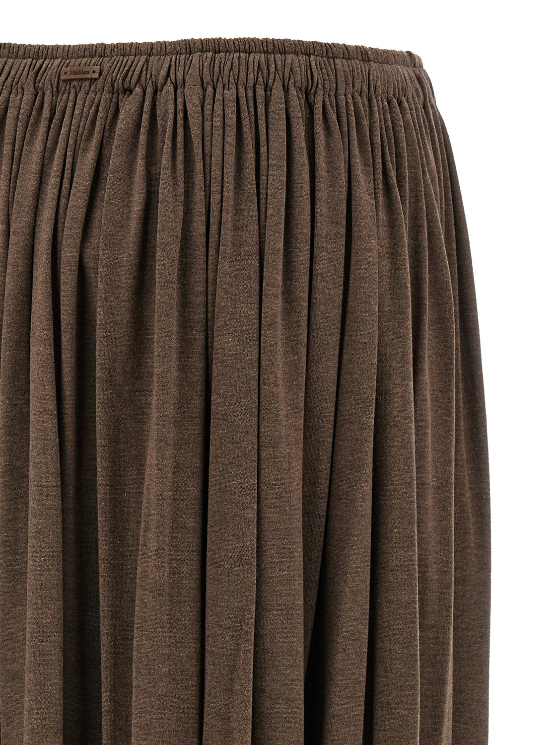 Brown Lyocell Mini Skirt