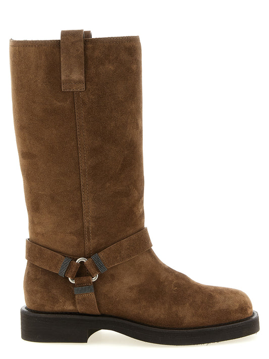 Brown Calfskin Over The Knee