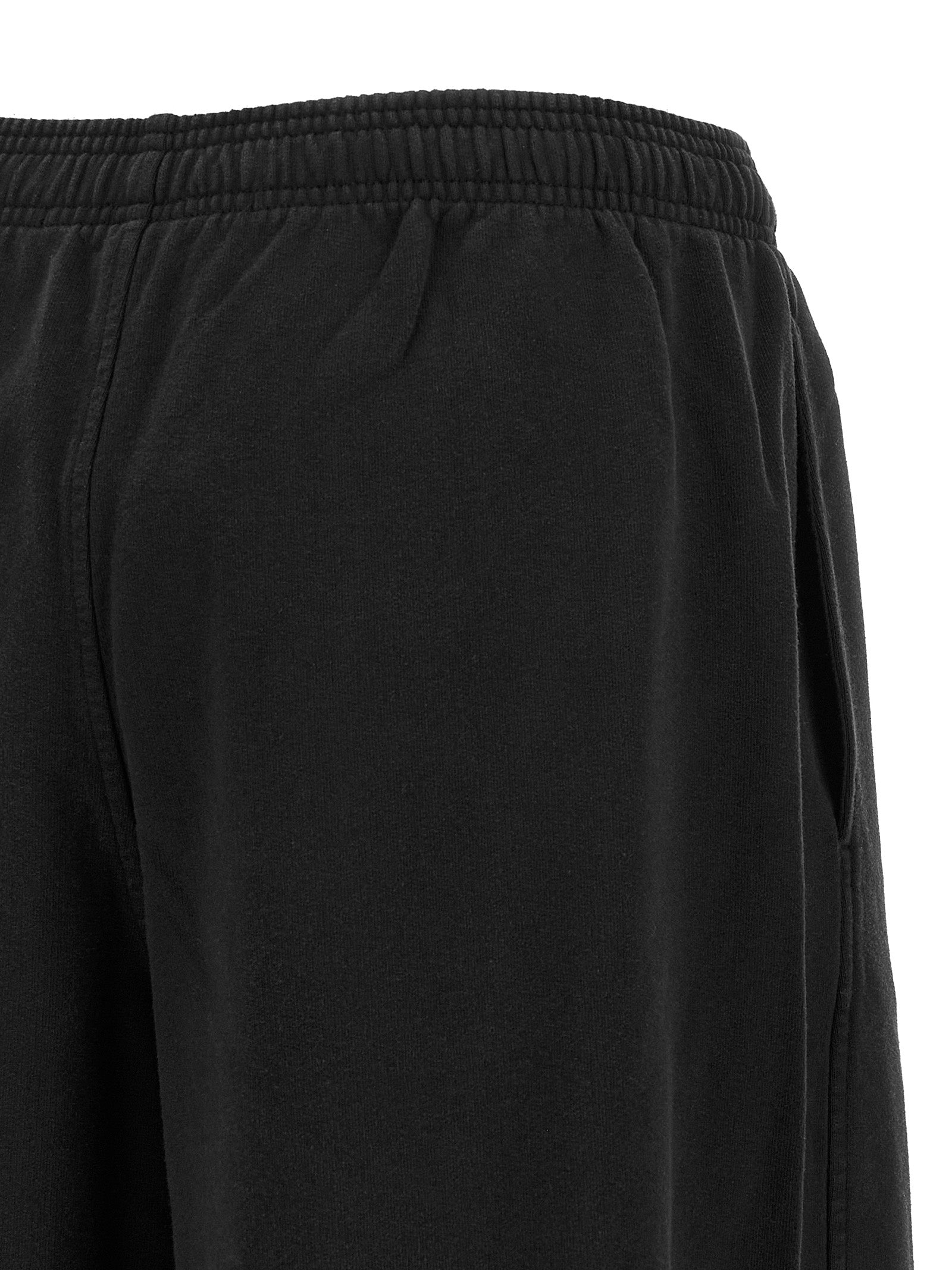 Black Cotton Athletic Pants