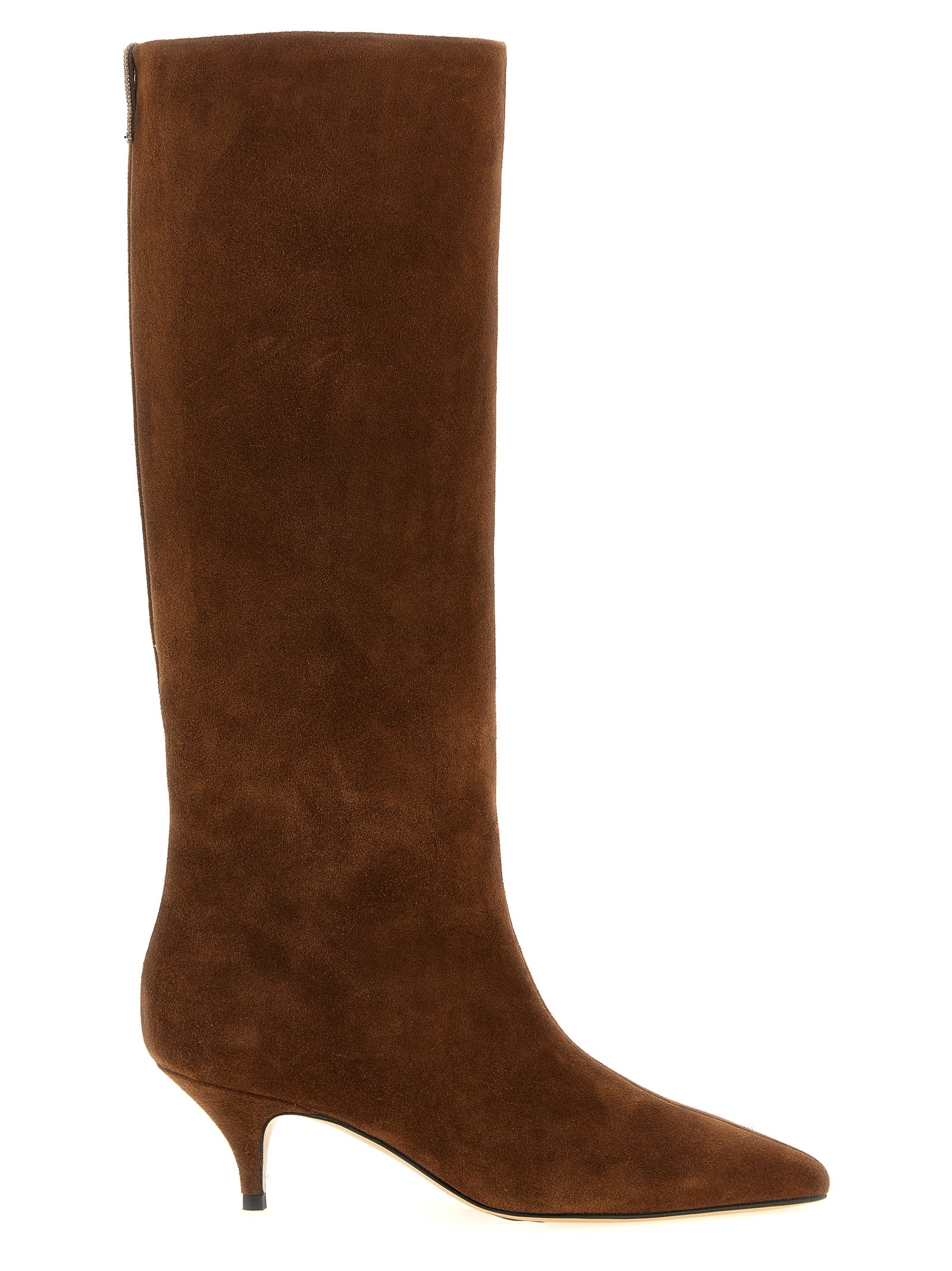 Brown Suede Leather Over The Knee