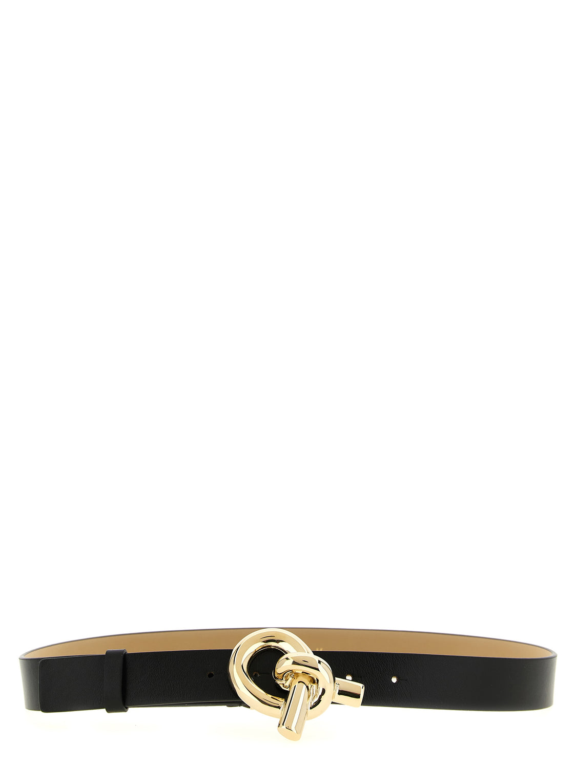 Black Leather Thin Belt