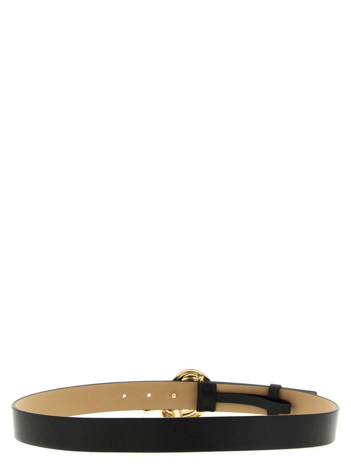 Black Leather Thin Belt