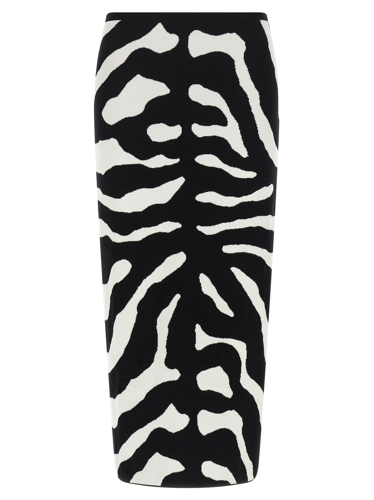 Bicolor Viscose Midi Skirt