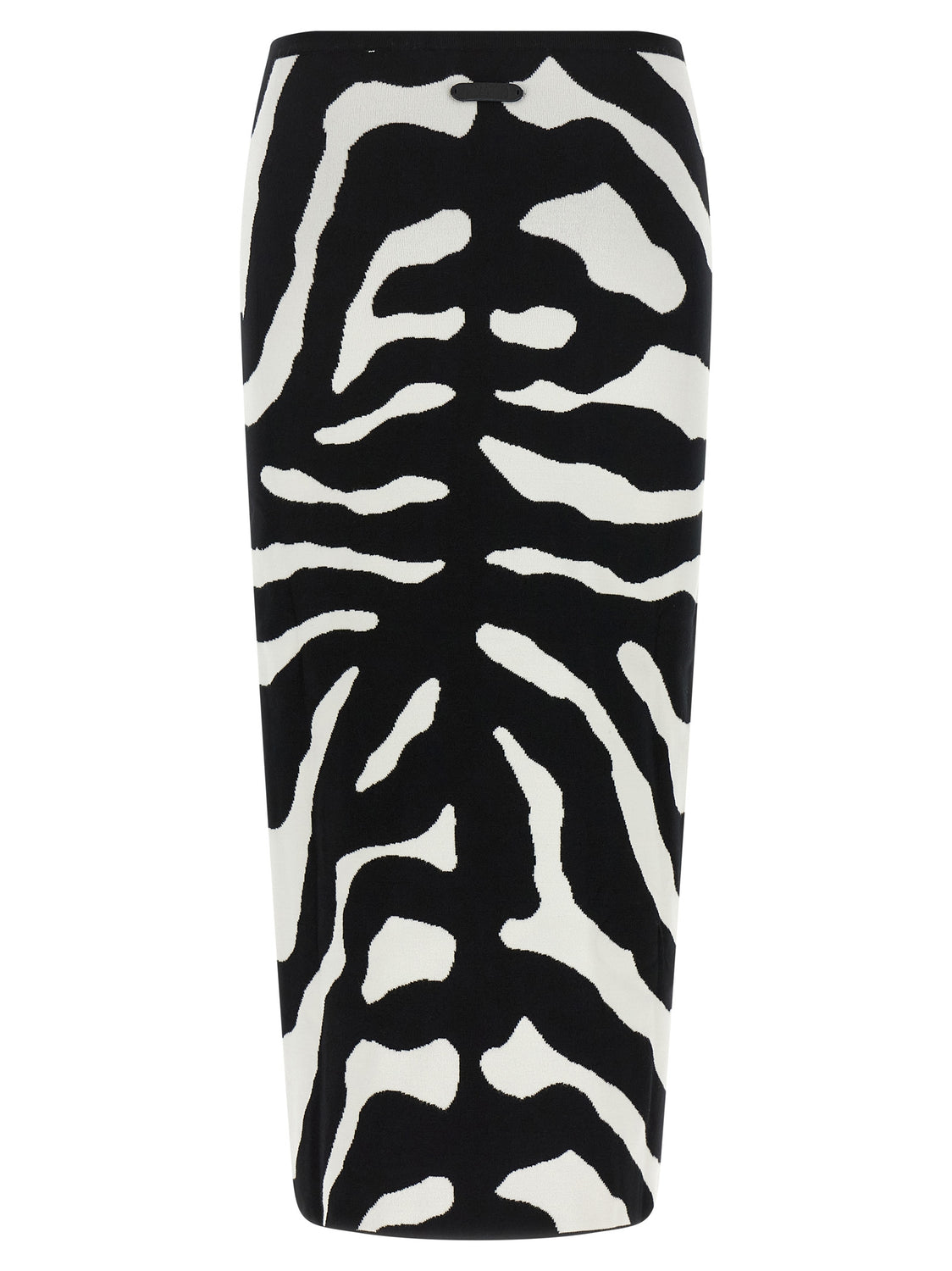 Bicolor Viscose Midi Skirt