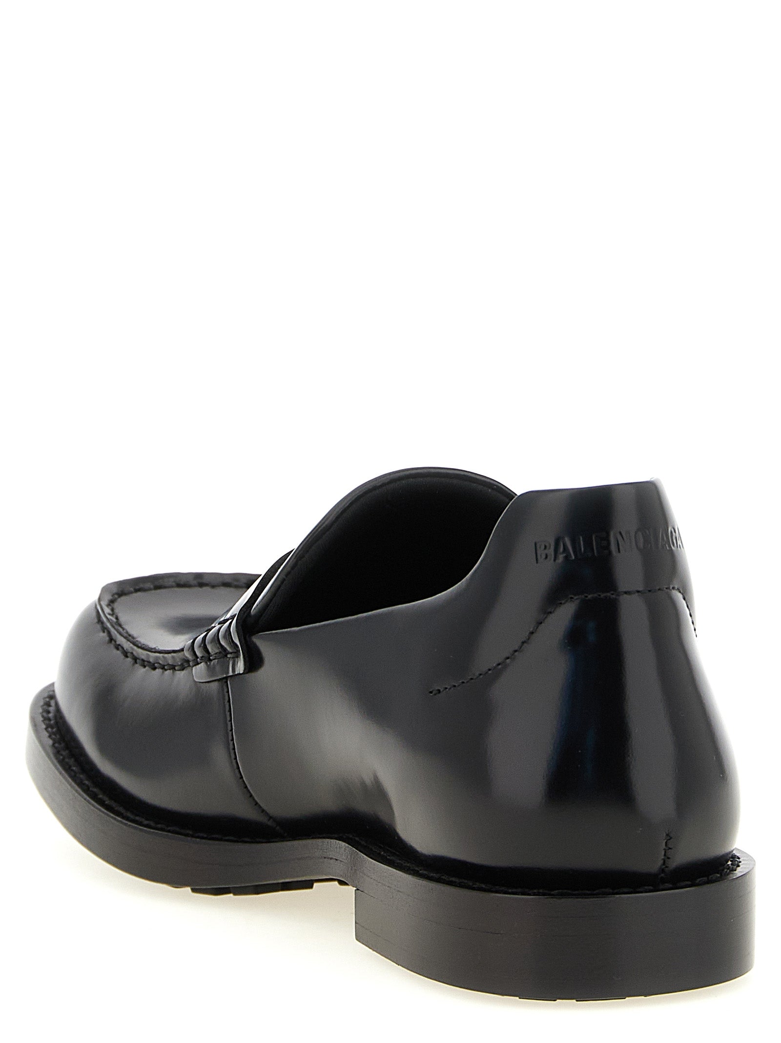 Black Calfskin Slip-On Loafers