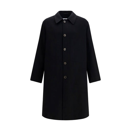 Black Wool Oves Aries Coat