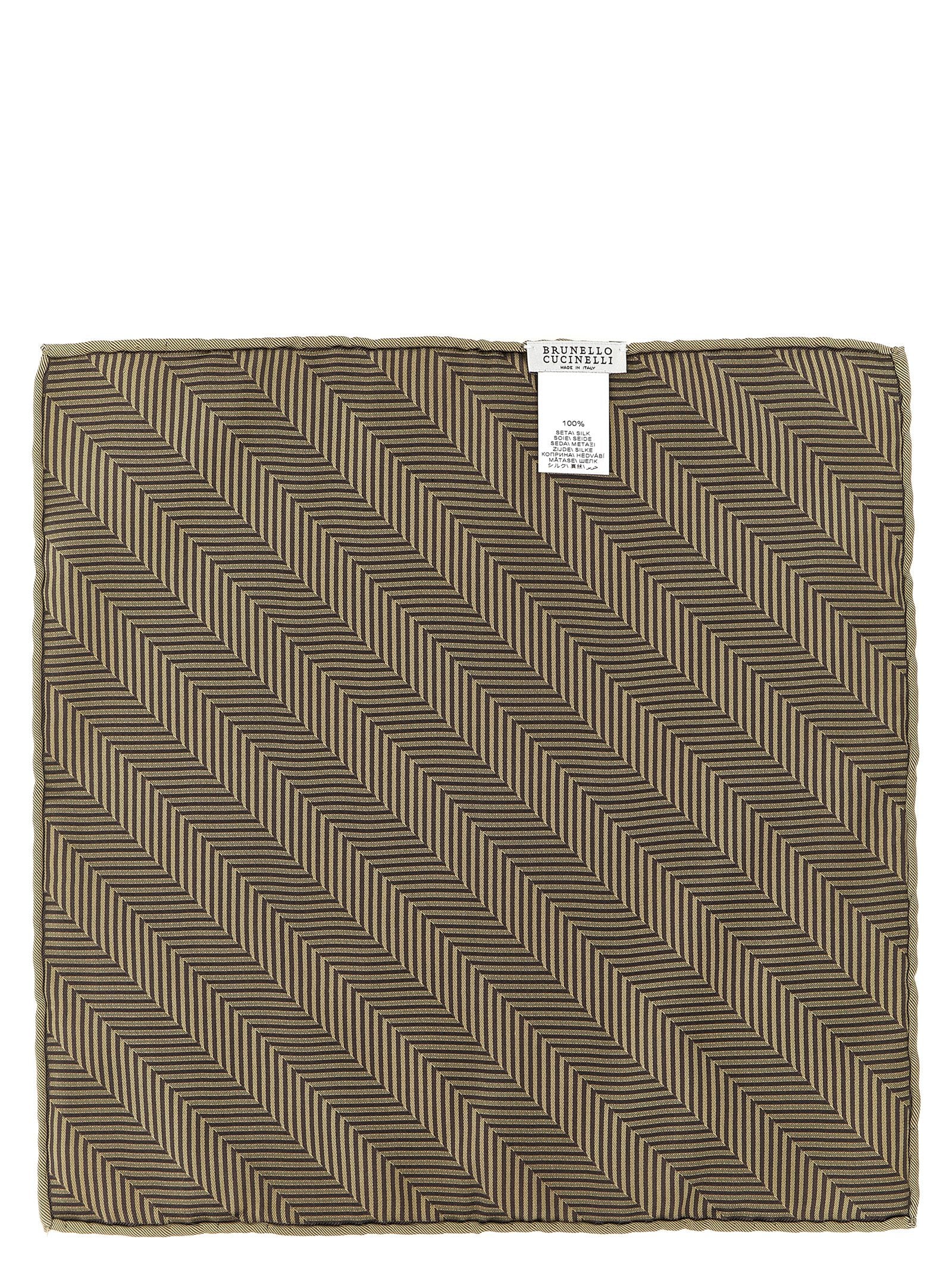Beige Silk Pocket Square
