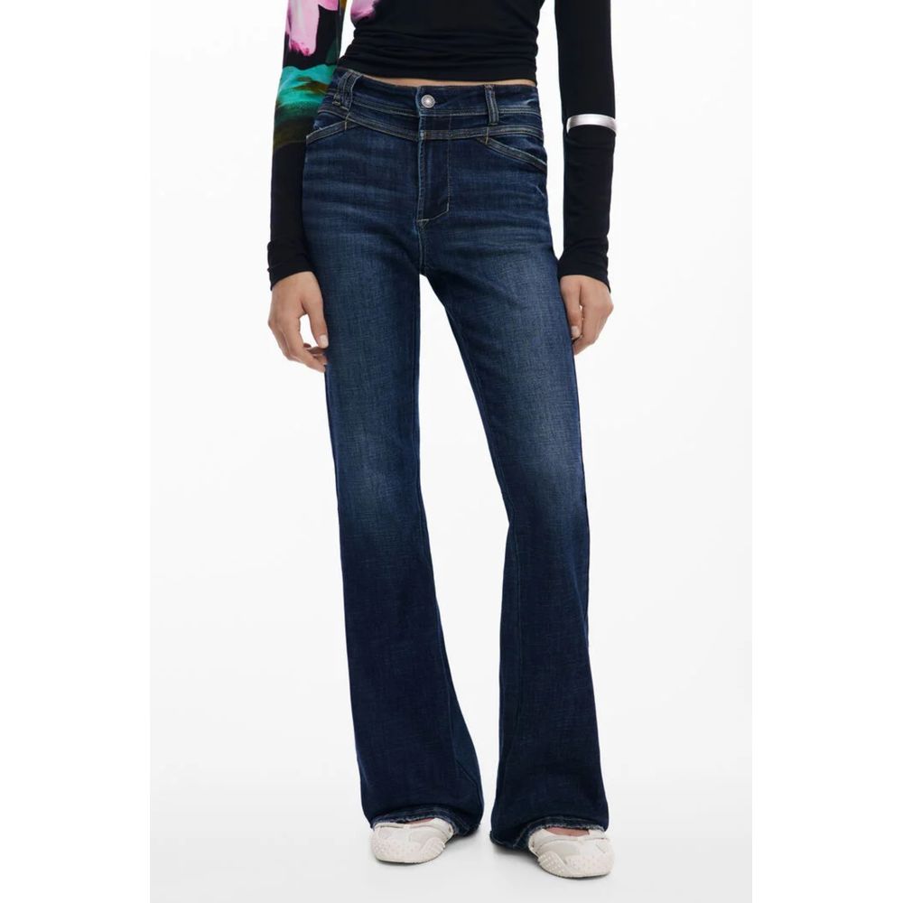Blue Cotton Womens Jean