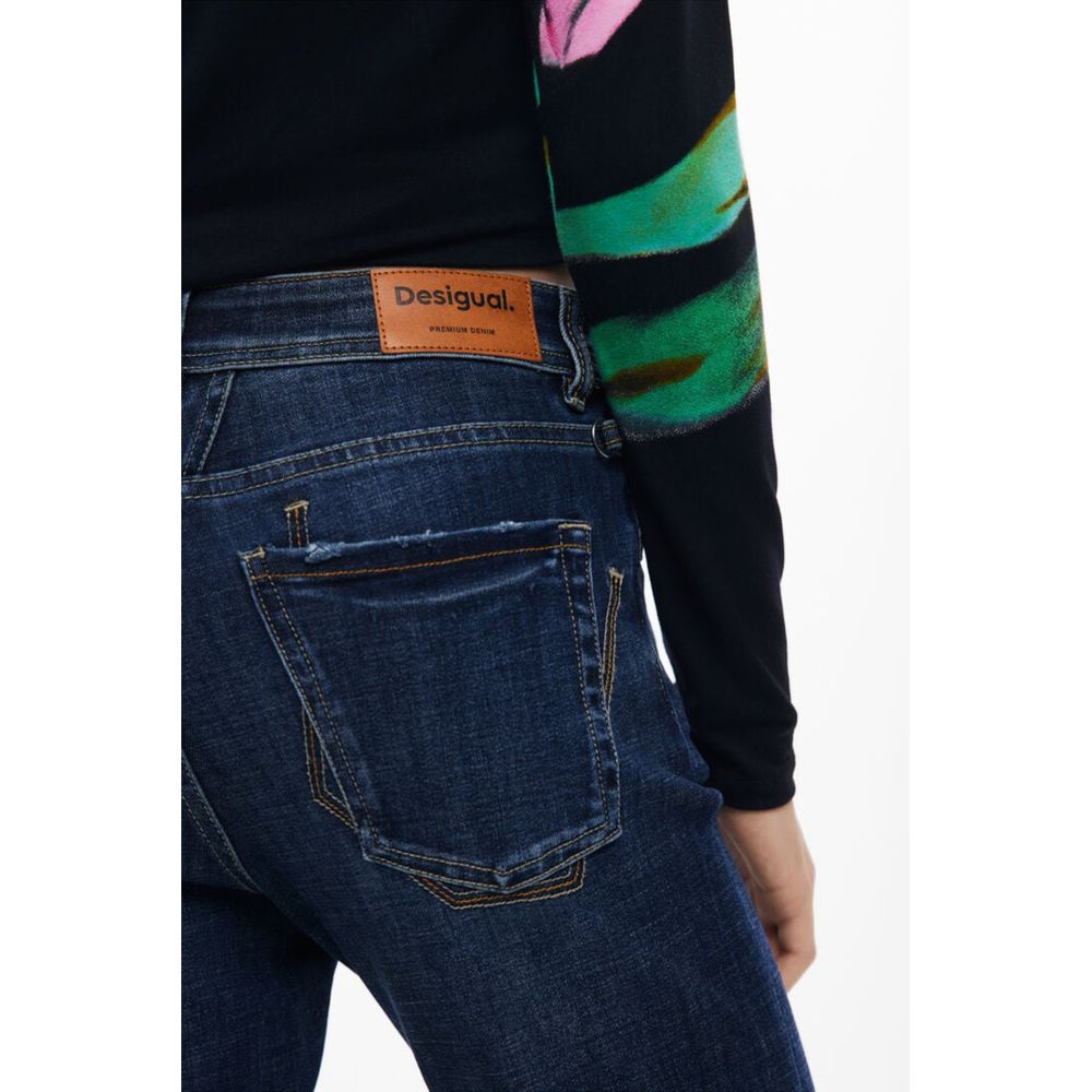 Blue Cotton Womens Jean