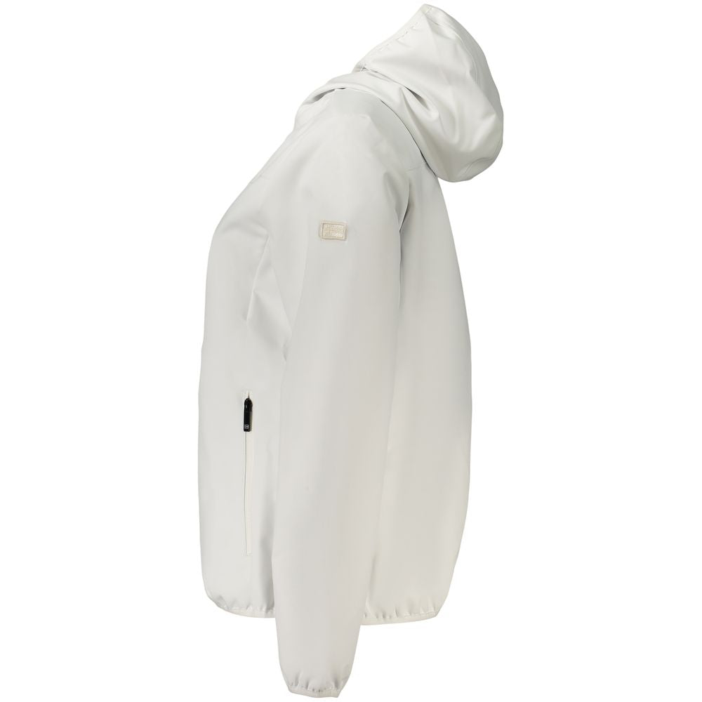 White Polyester Shell Jacket