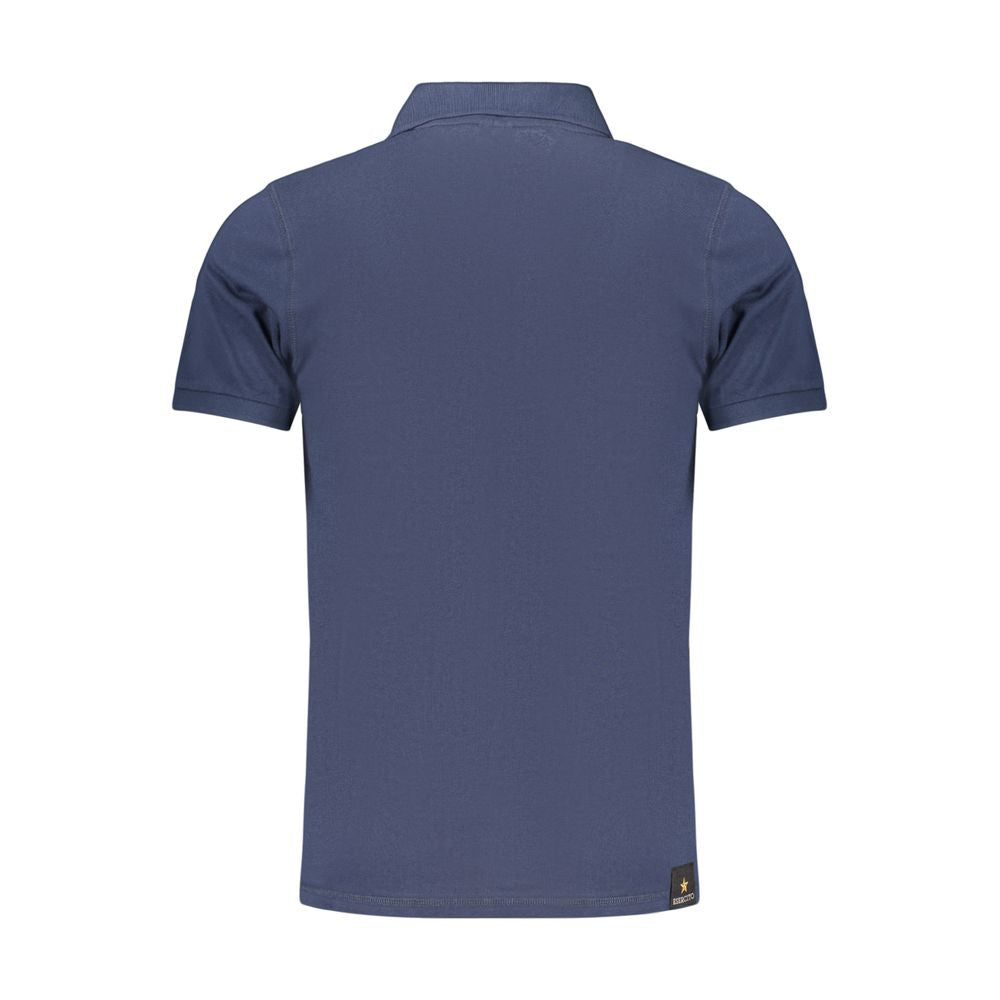 Blue Cotton Polo Shirt