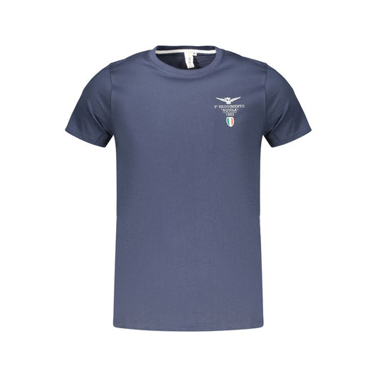 Blue Cotton Men's T-Shirt