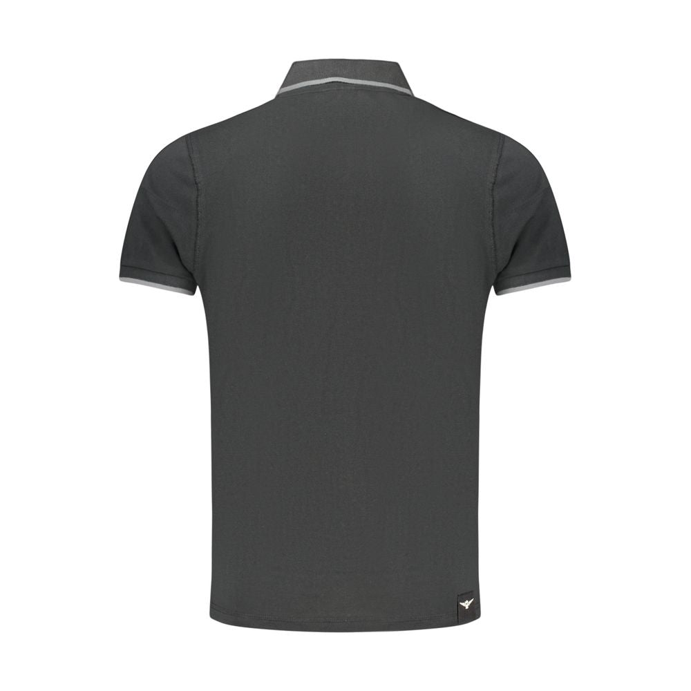 Black Cotton Polo Shirt
