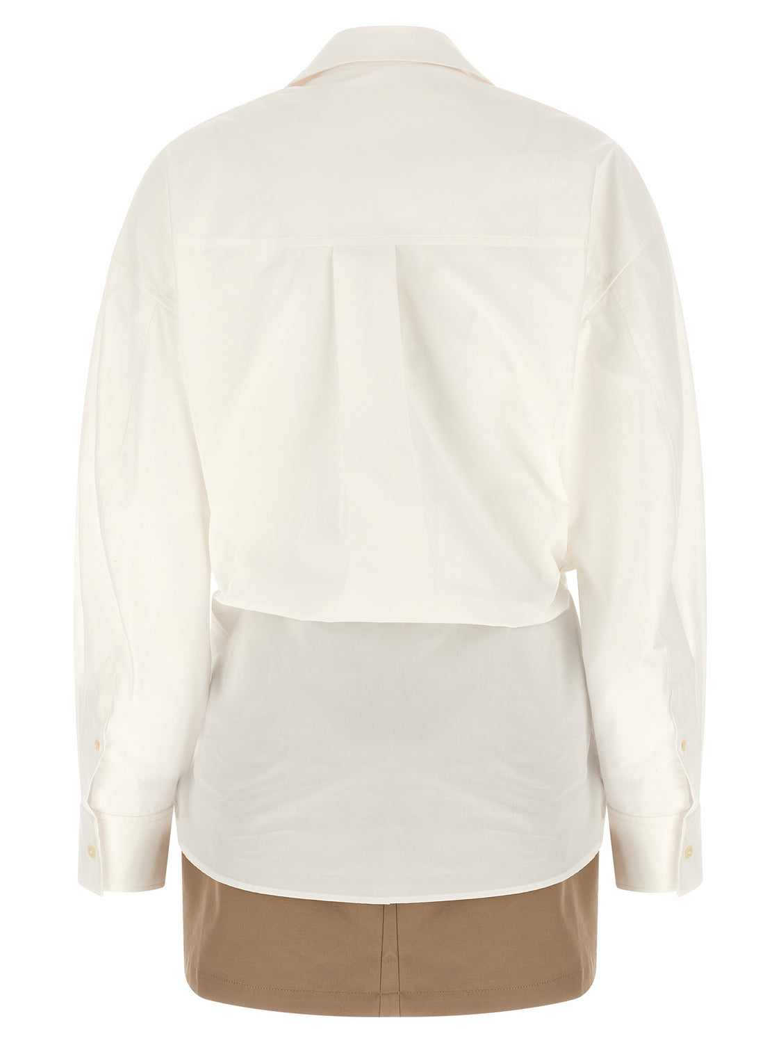 White Cotton Short Dress