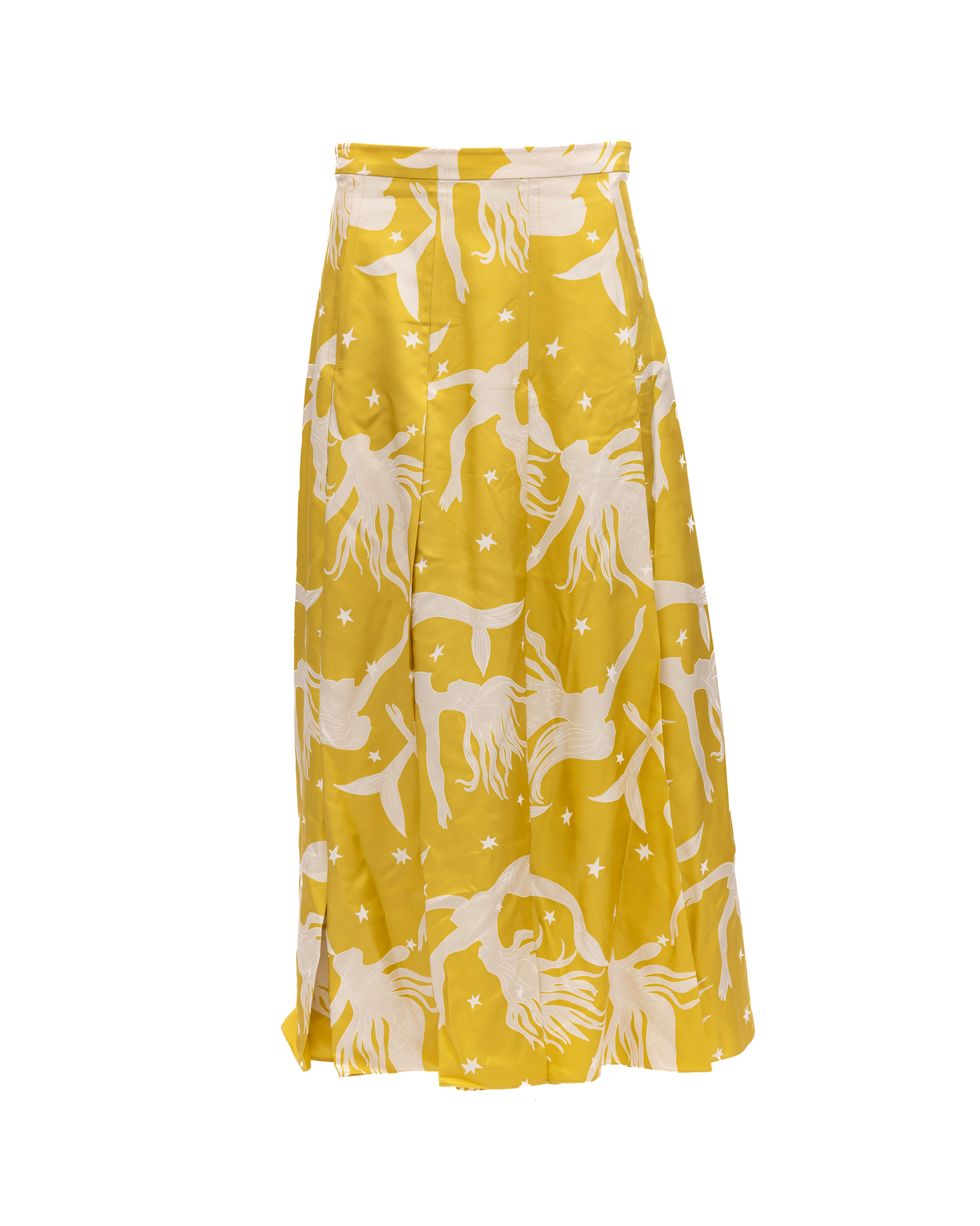 Yellow Printed Maxi Skirt