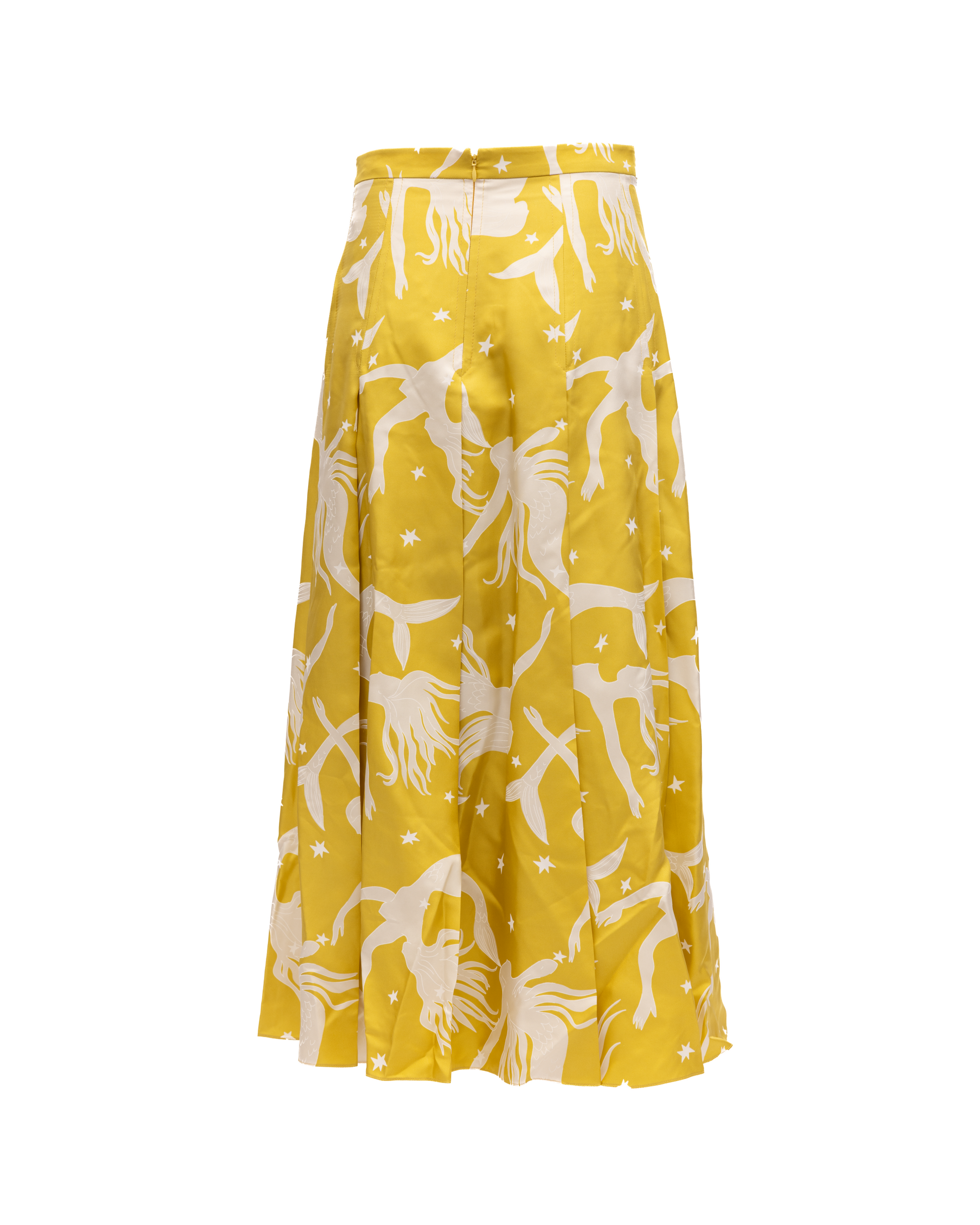 Yellow Printed Maxi Skirt