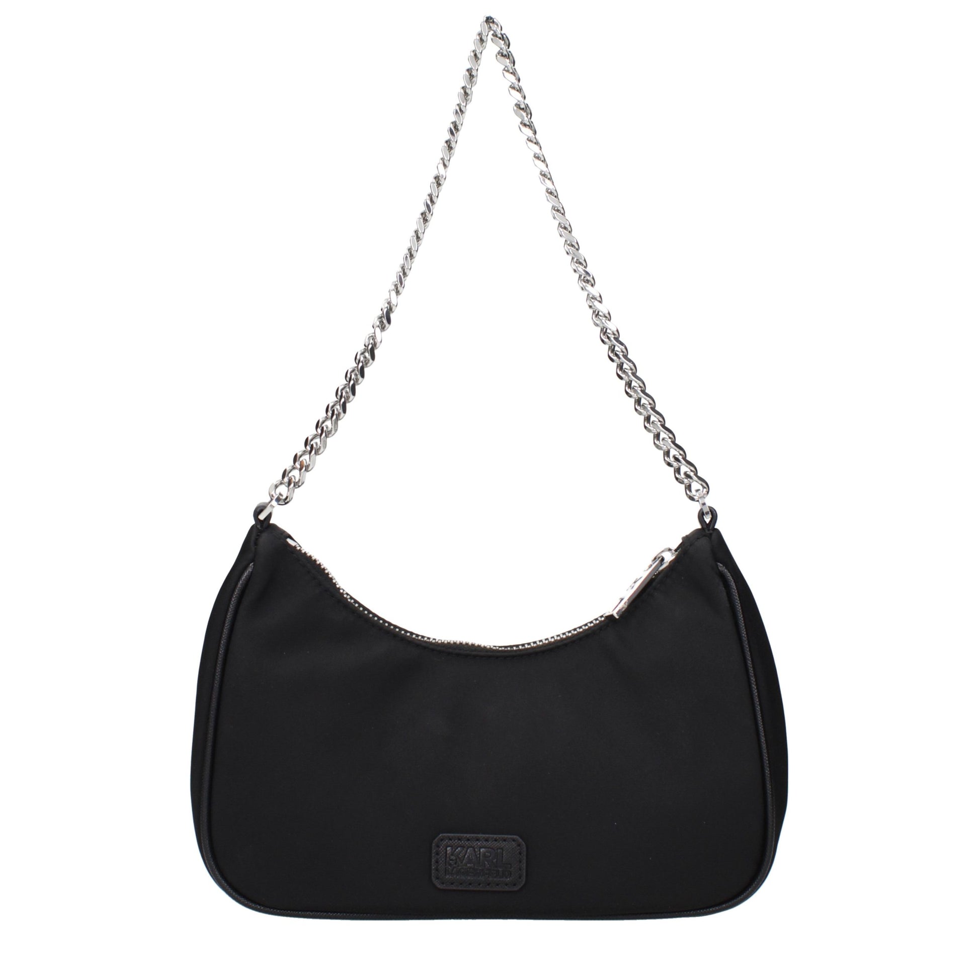 Black Fabric Shoulder Bag