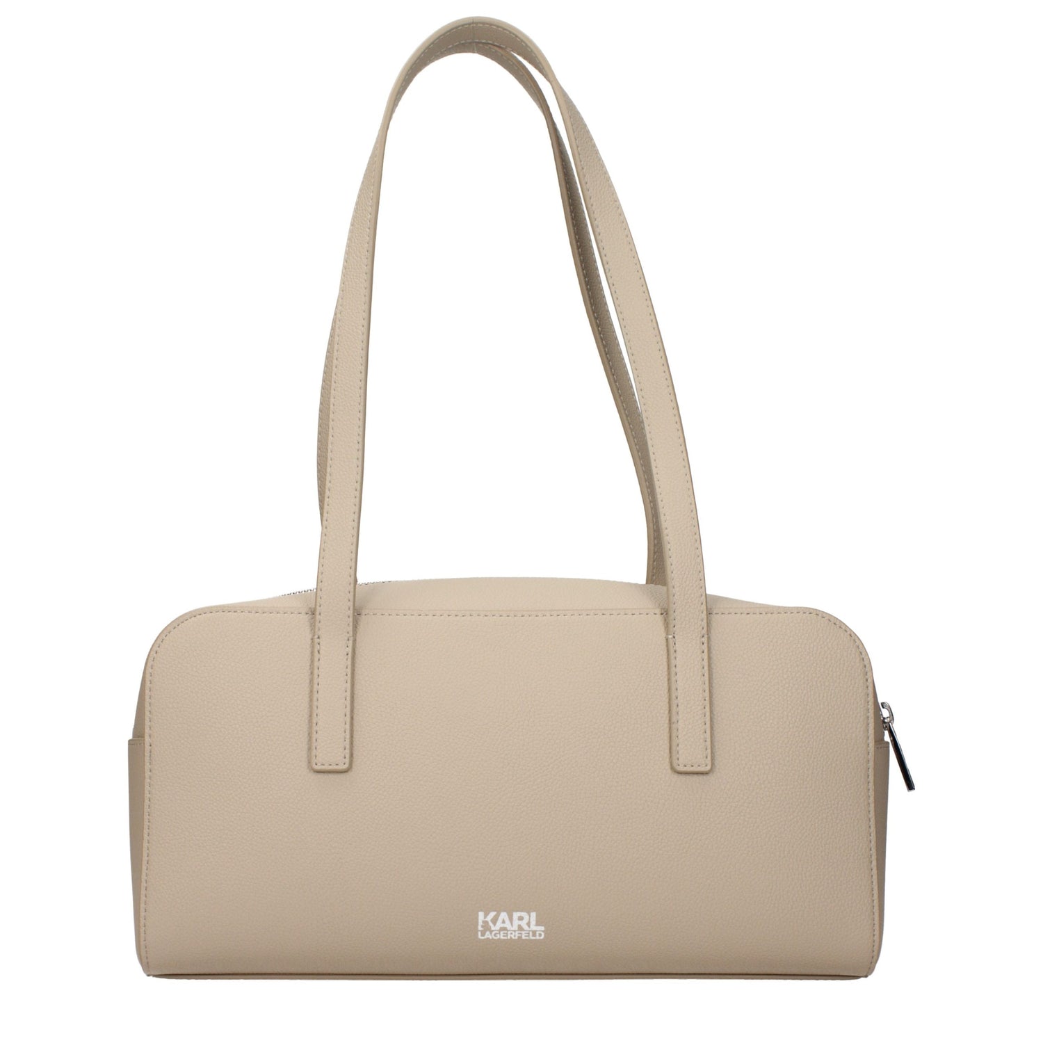 Beige Leather Shoulder Bag
