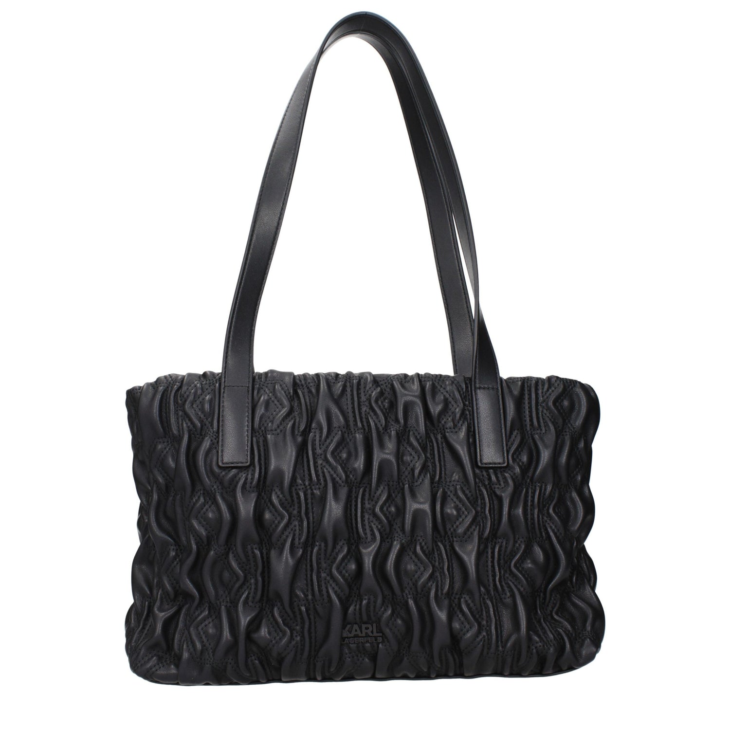 Black Polyester Shoulder Bag