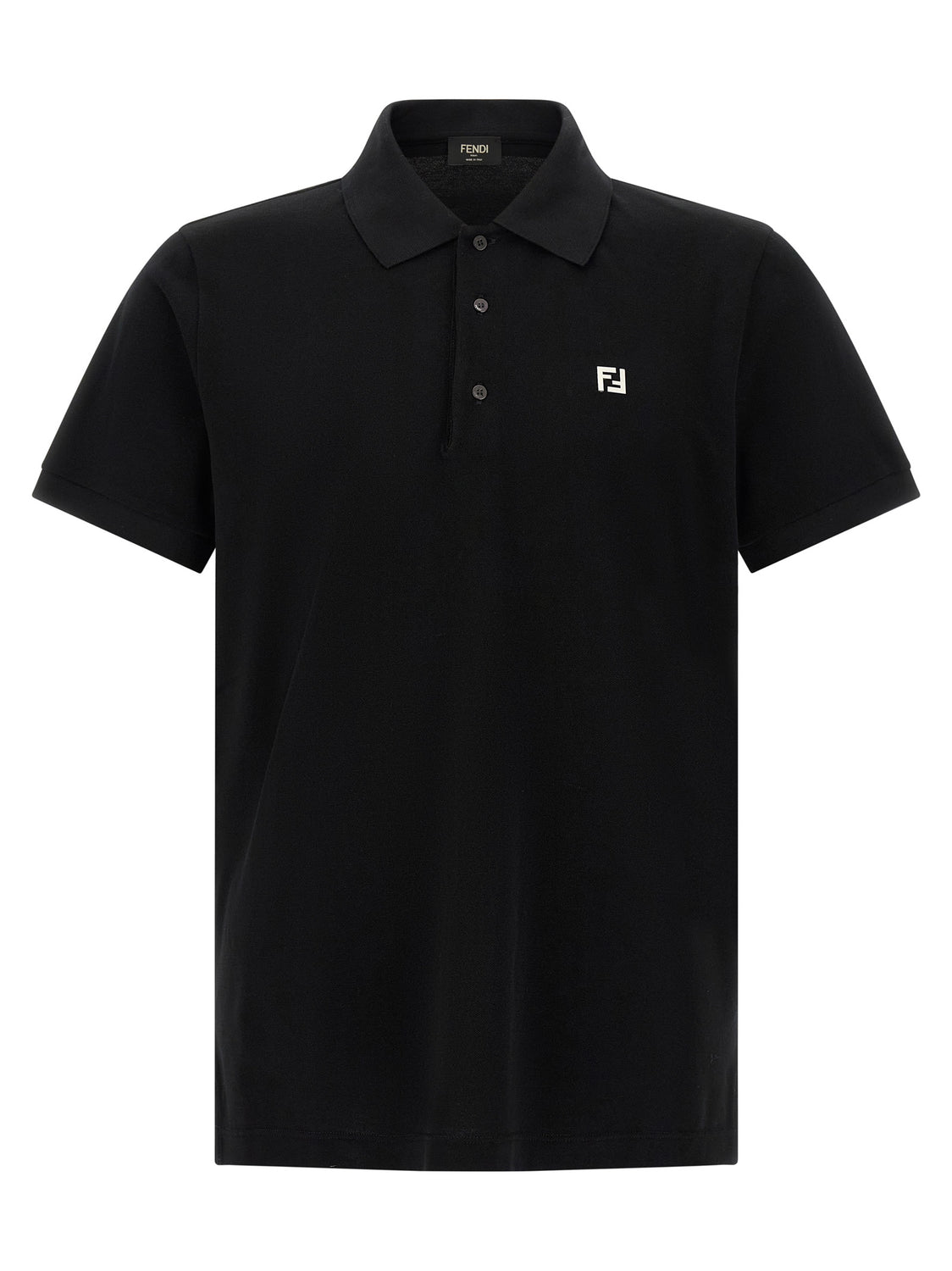 Black Cotton Polo Shirt