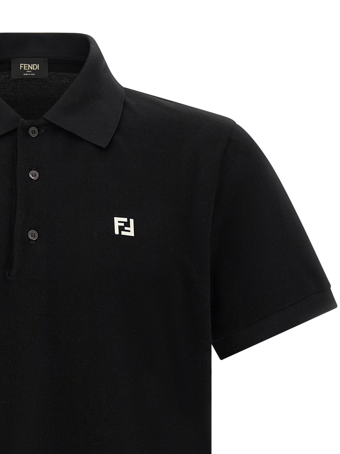 Black Cotton Polo Shirt