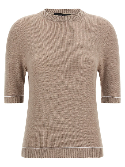 Beige Virgin Wool Cardigan